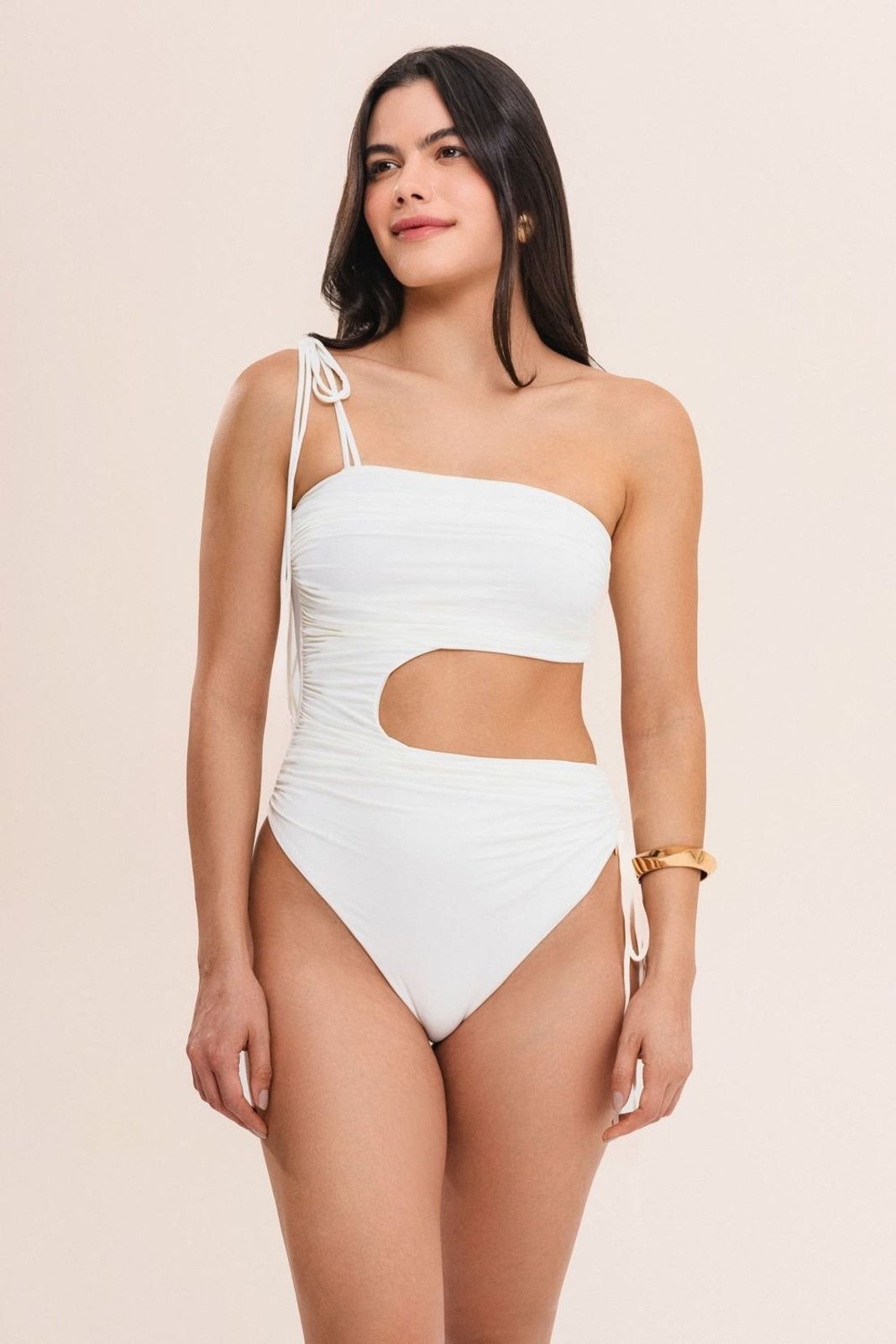 Maiô meia lua bio artemis off white Suntime