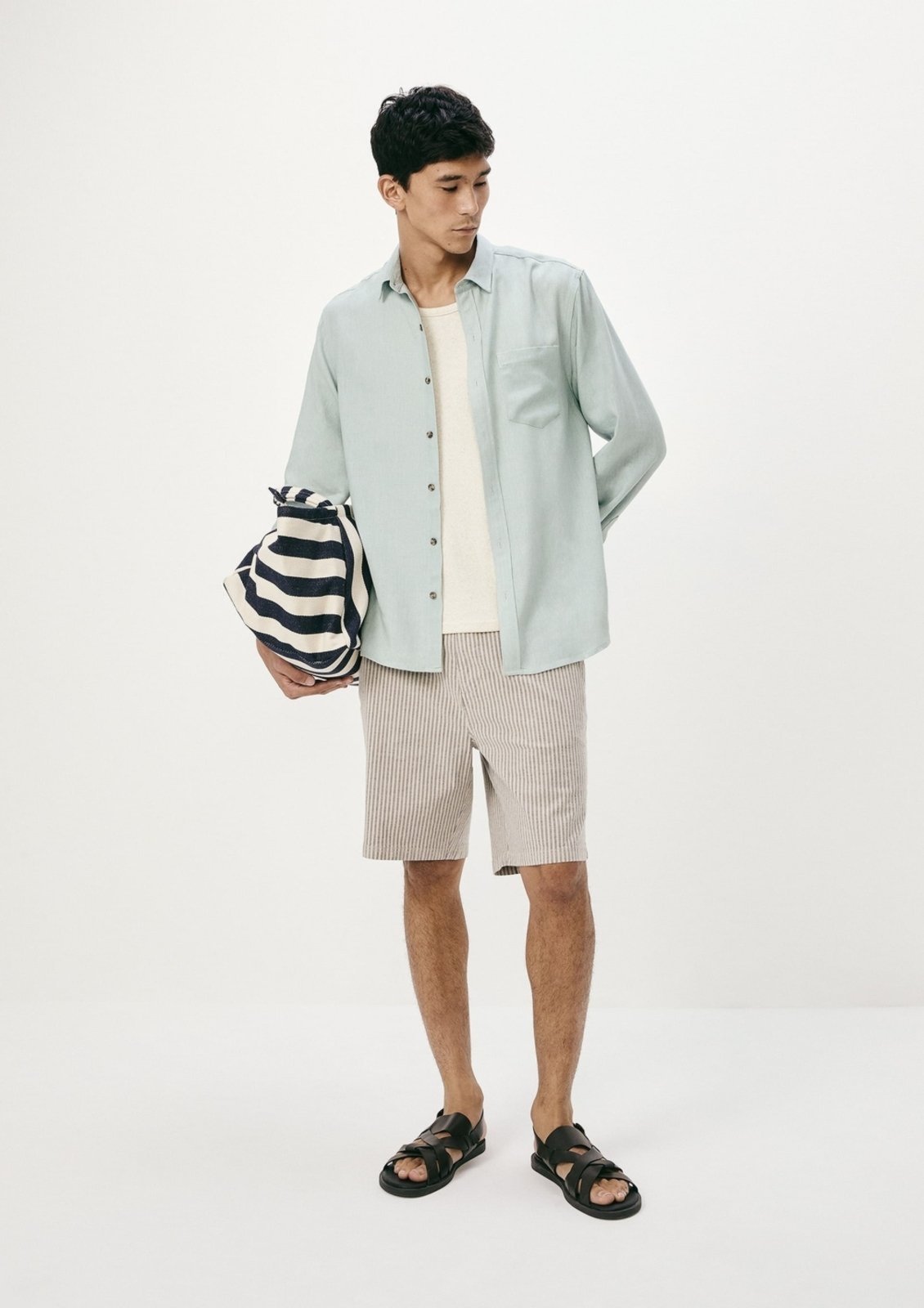 Bermuda Masculina Fio Tinto Listrada Hering