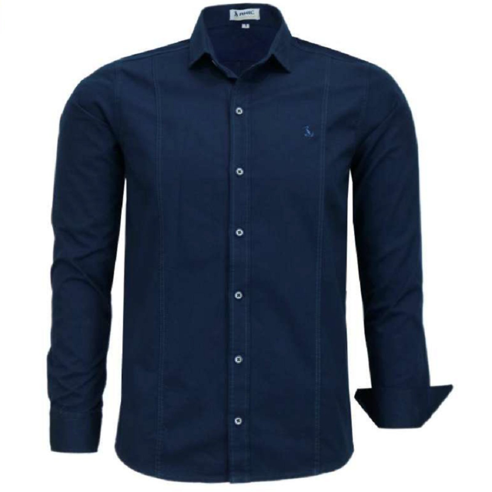 Camisa Brim Sarja Social Manga Longa Original Amil Marinho