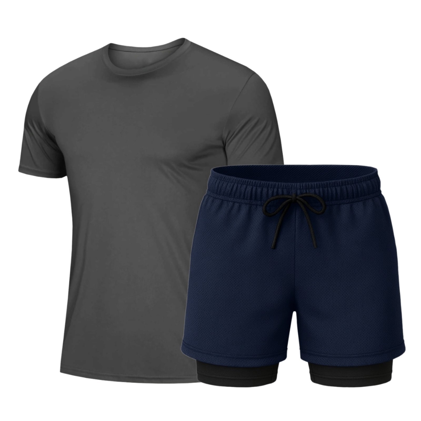 Conjunto Masculino Camiseta Dryfit e Short Térmico Liso