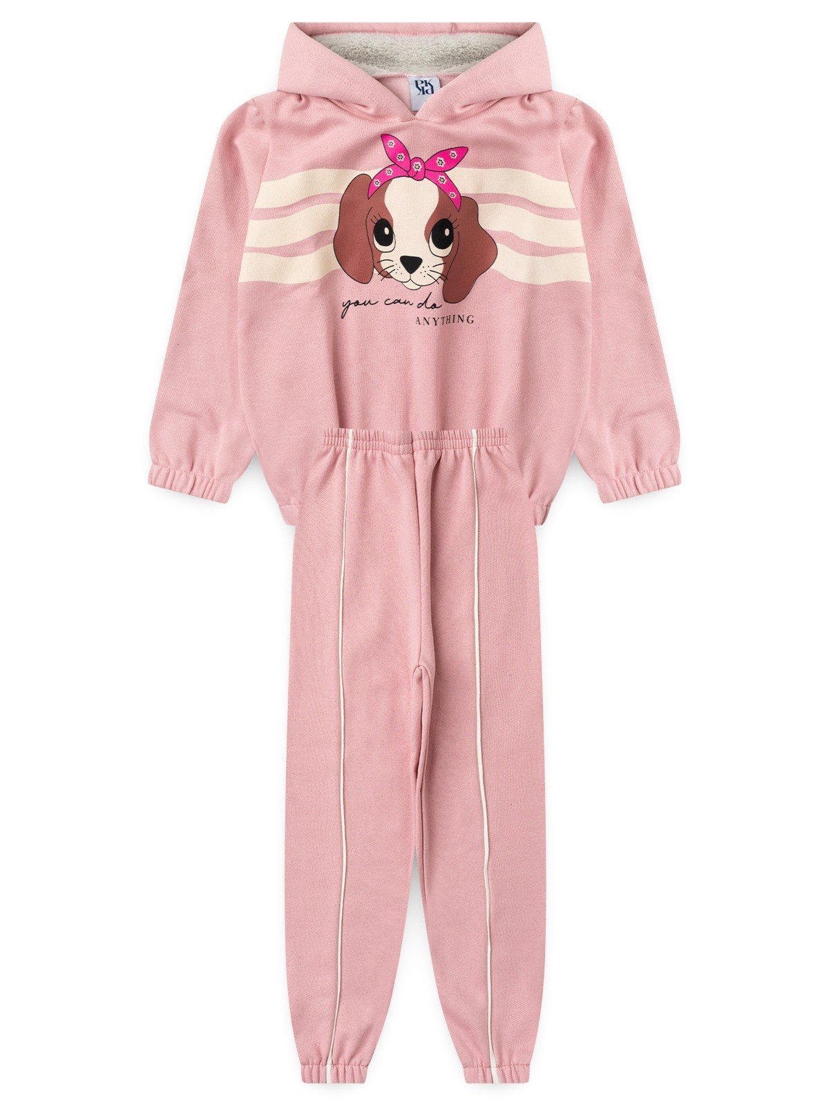 Infantil - Conjunto Platinum Amor De Cachorrinho Rosa Claro