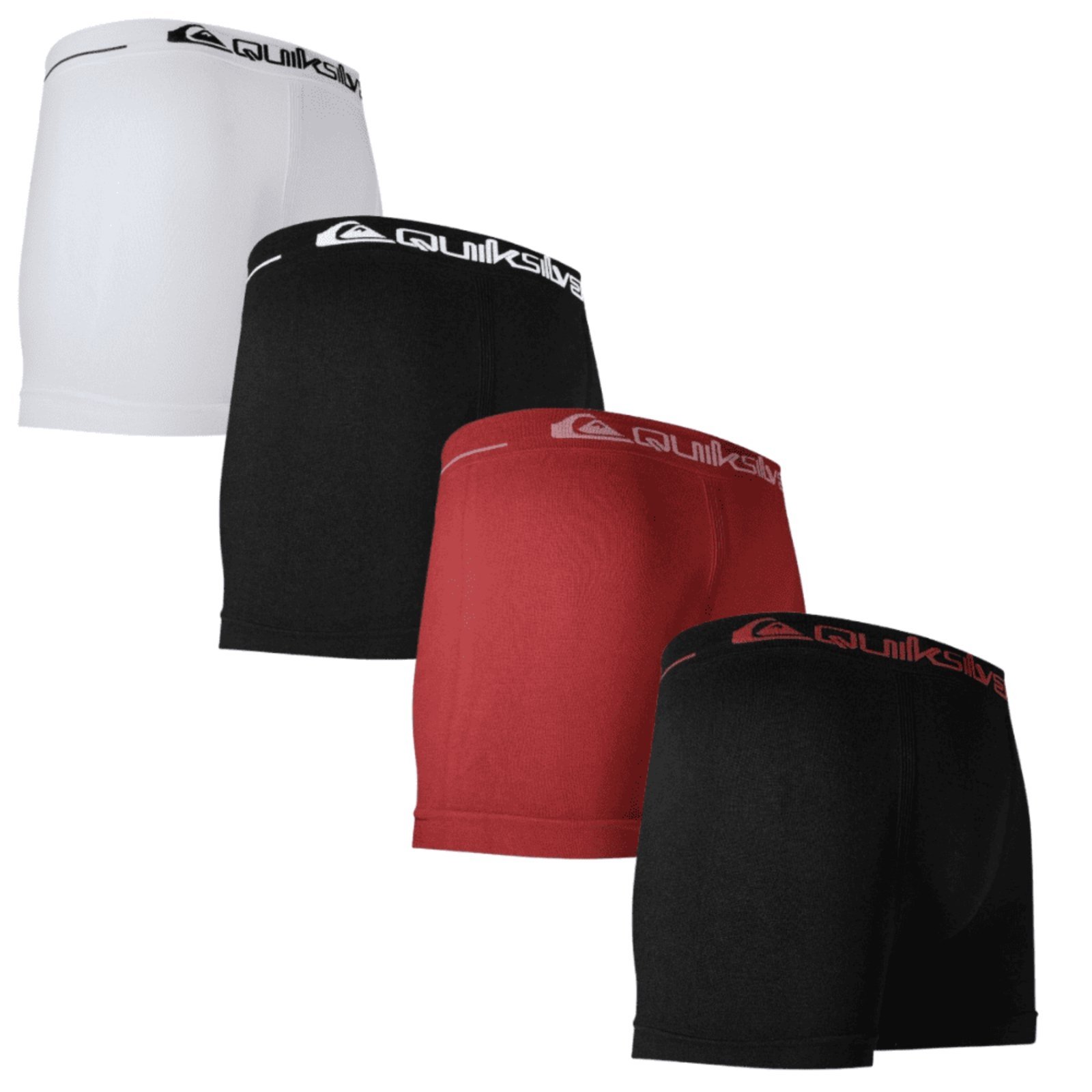 Kit Com 4 Cuecas Quiksilver Boxer Sem Costura Microfibra