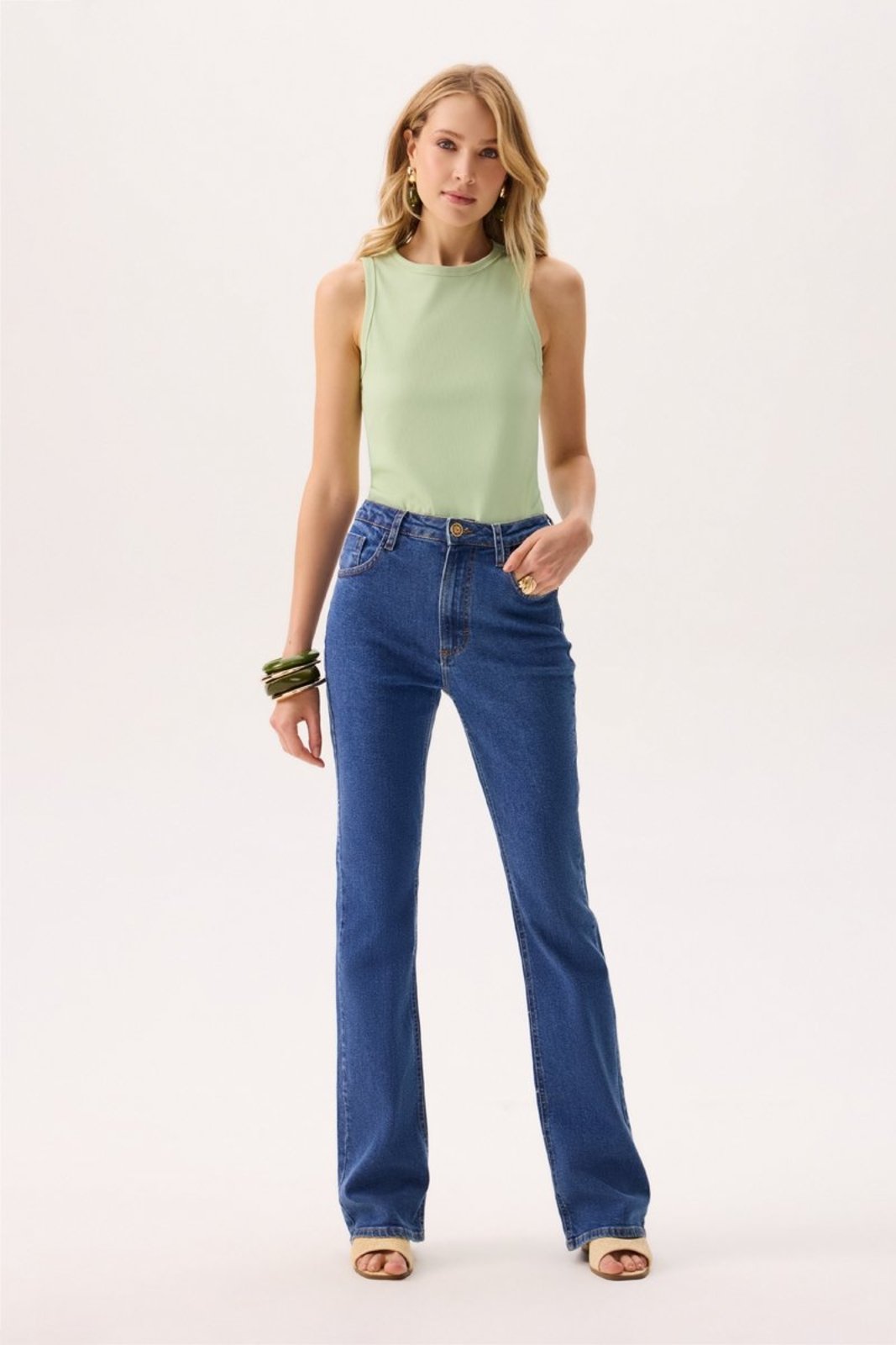 Calça Feminina Turmalina Bootcut Jeans Flor de Lis