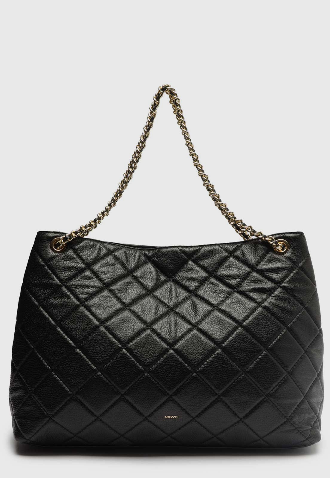 Bolsa Tiracolo Feminina Arezzo Tote Matelassê Preta