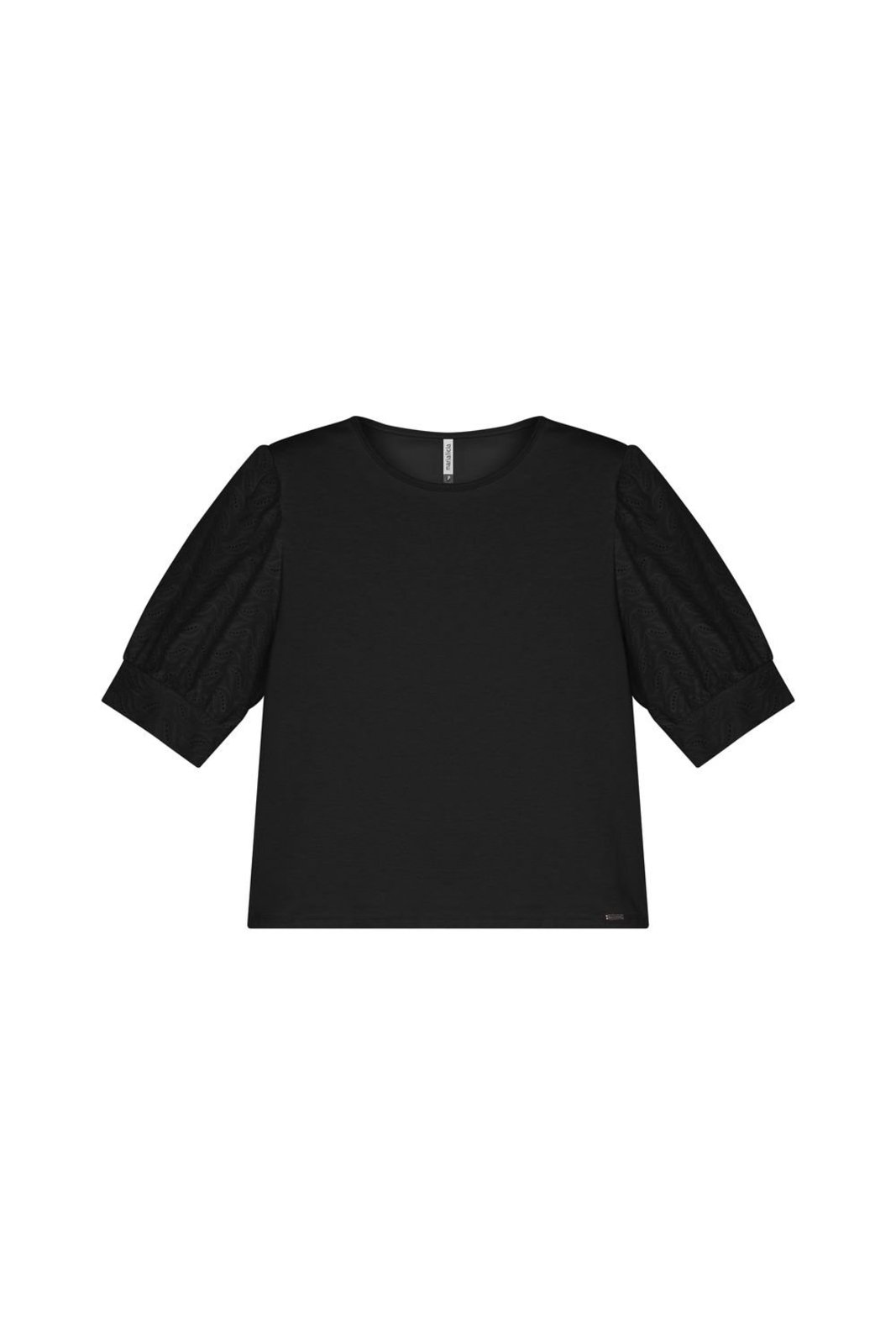 Blusa Feminina Manga Texturizada Marialícia Preto