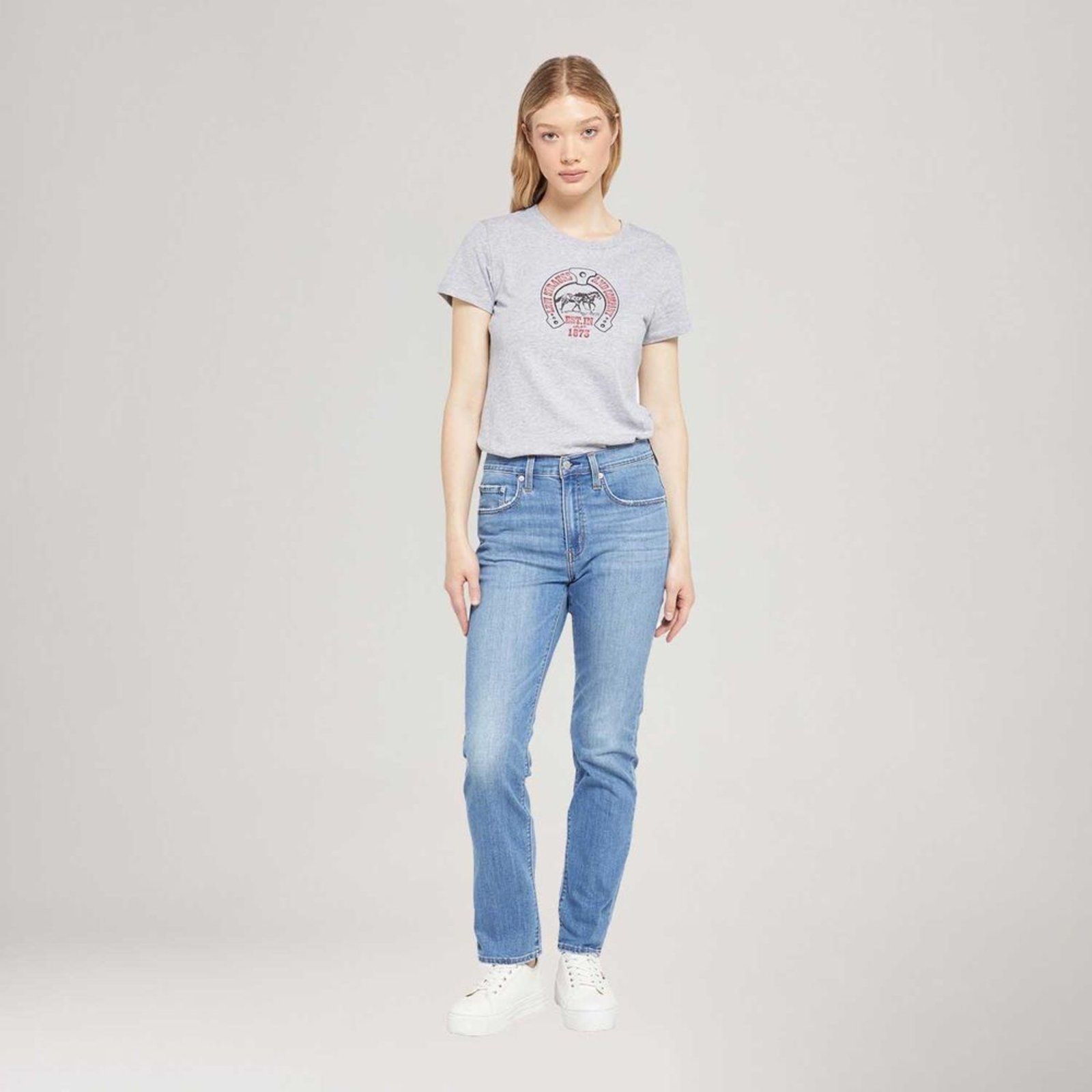 Calça Jeans Levi’s® 724® High Rise Straight Lavagem Média
