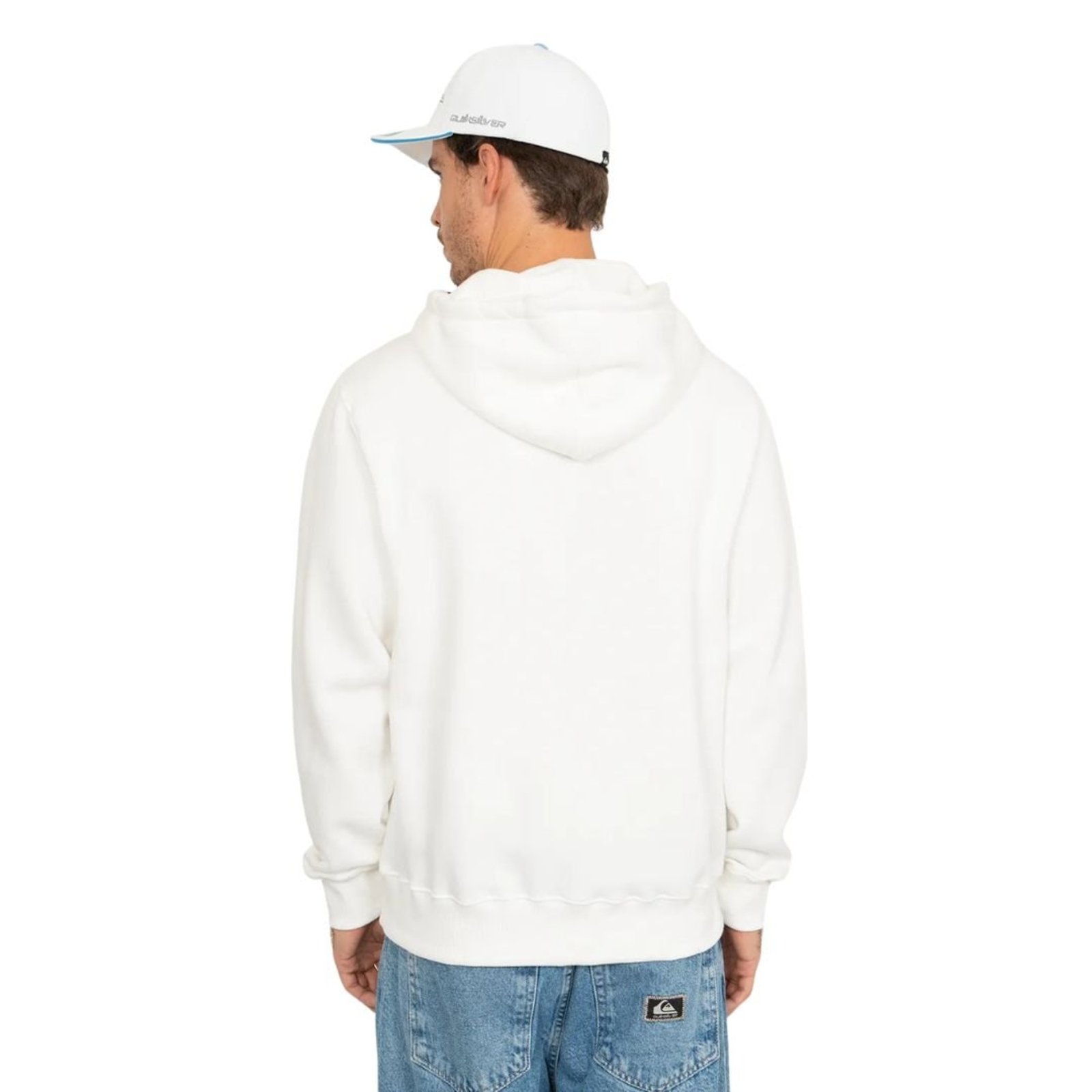 Moletom Quiksilver Emb Three Logo - BRANCO