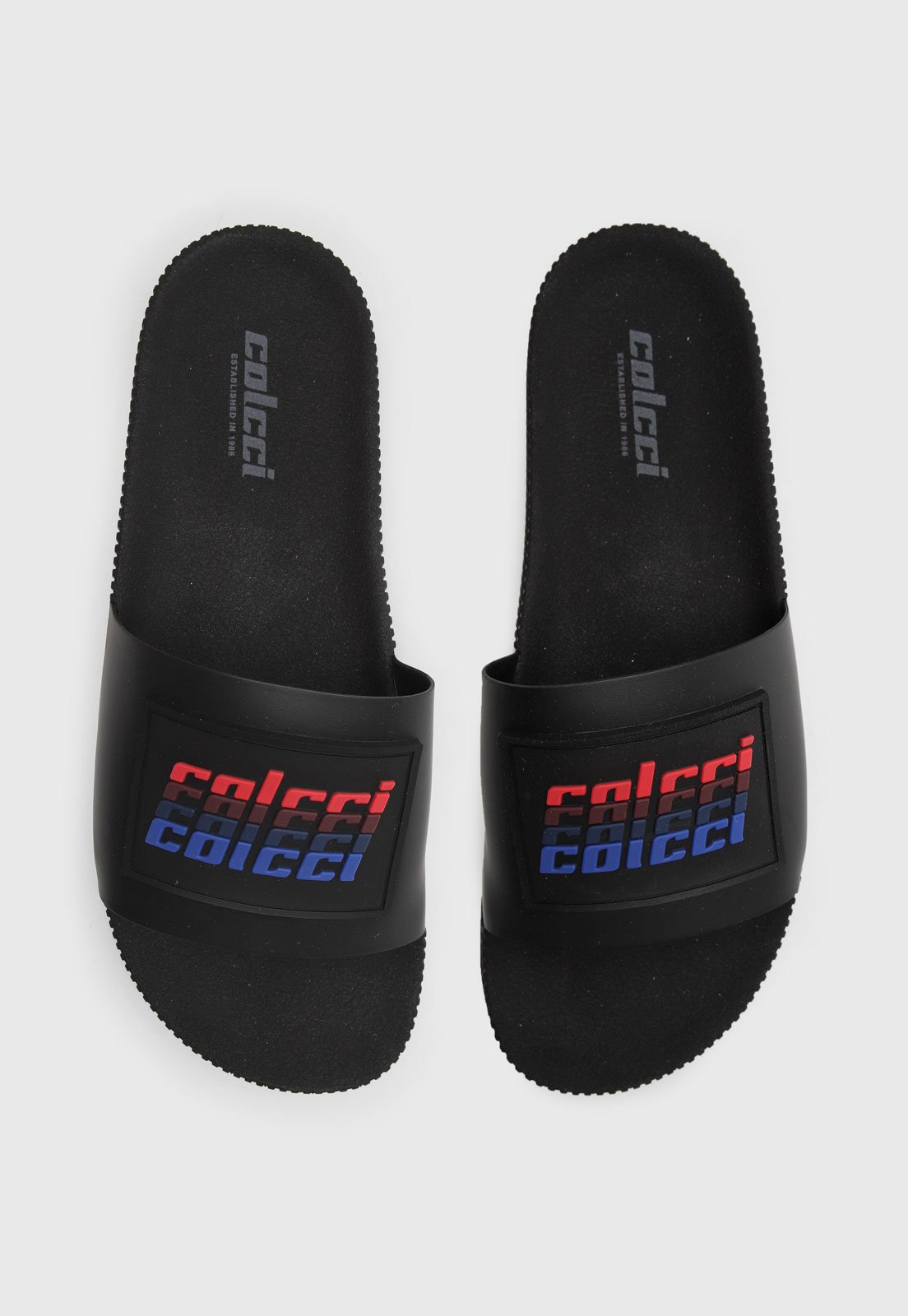 Chinelo Slide Colcci Logo Preto