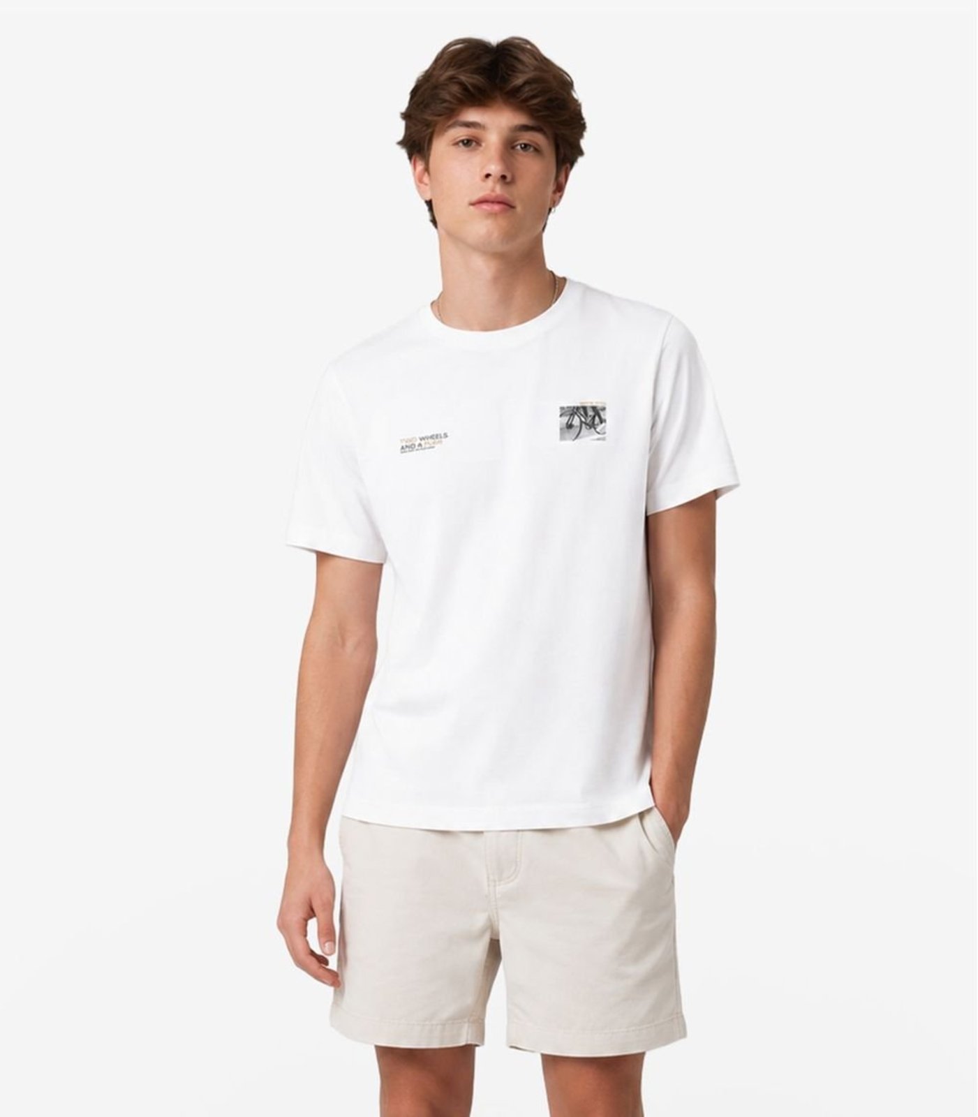 Infantil - Camiseta Masculina Meia Malha Com Estampa Minty Branco