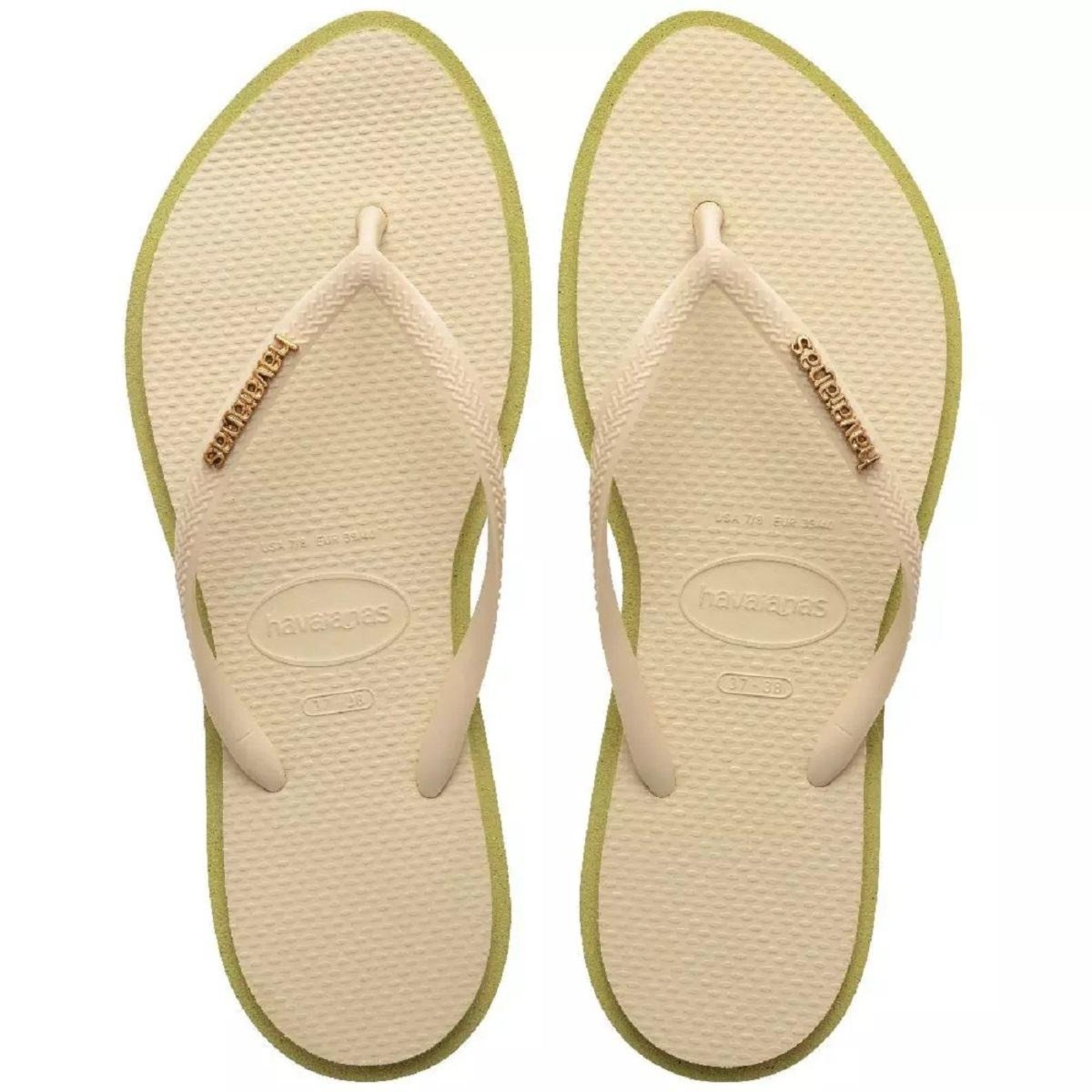 Chinelo Feminino Havaianas Slim Point Verde
