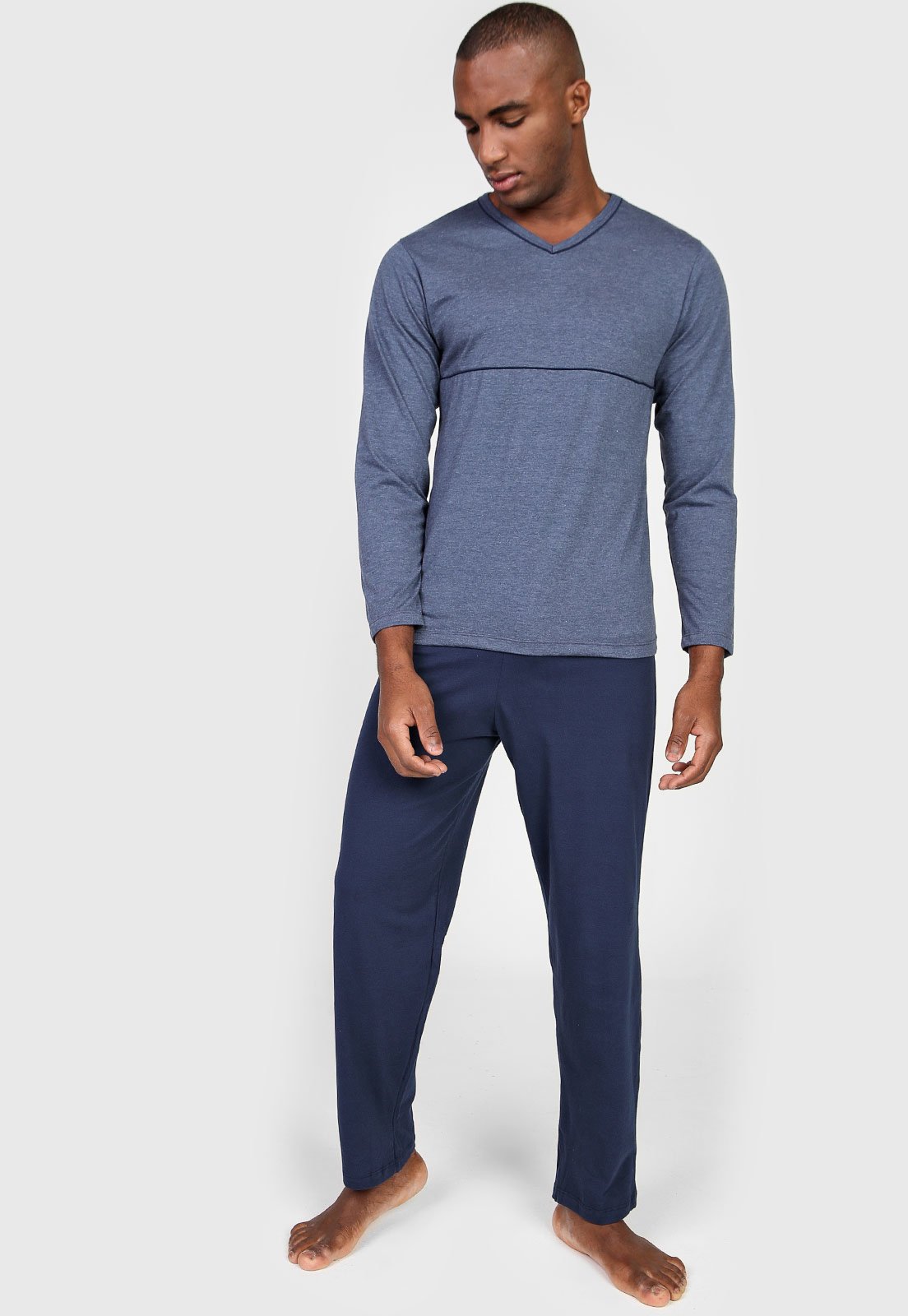 Pijama Hering Listra Azul-Marinho