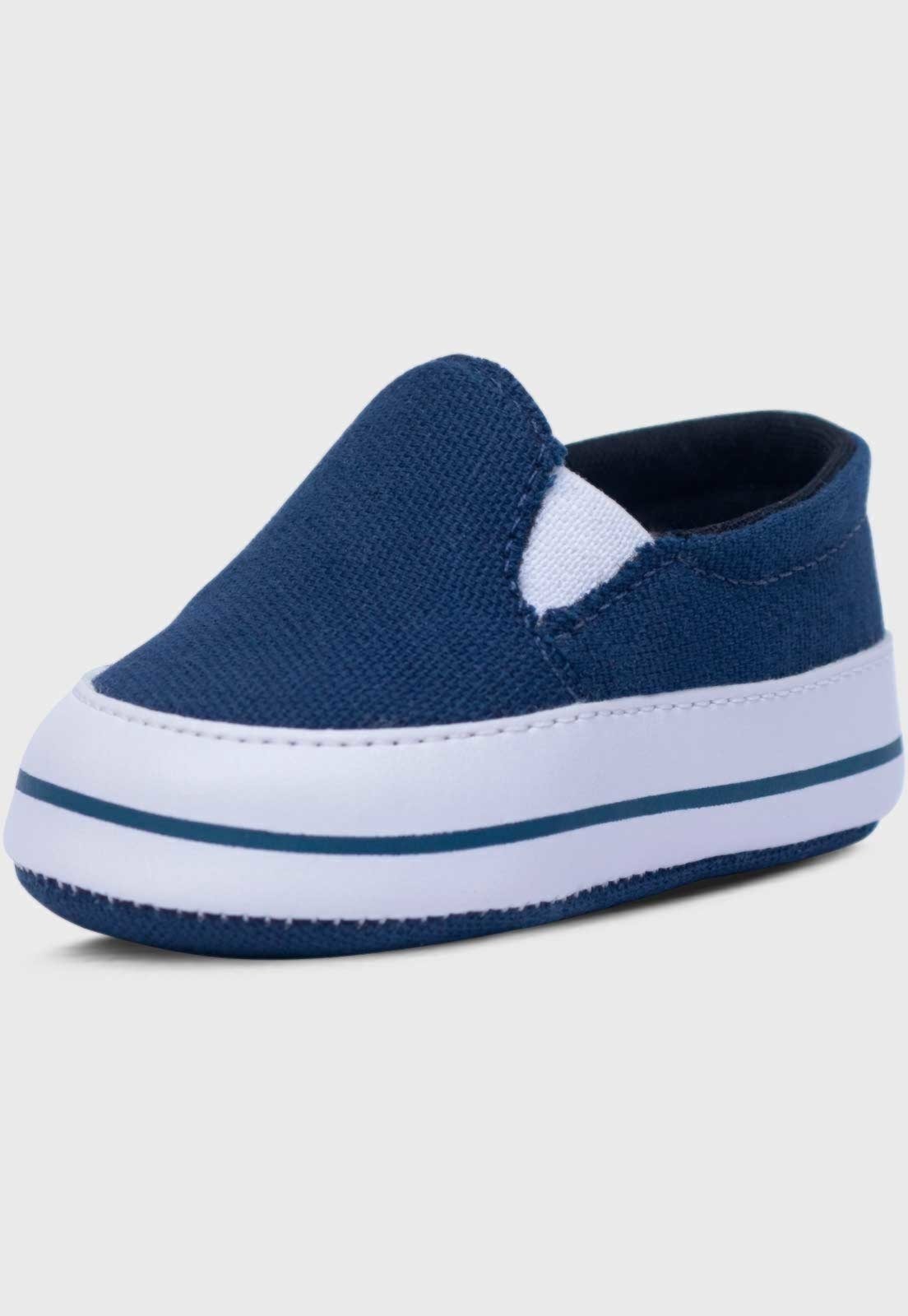 Infantil - Tenis Slip On Pópidi Calce Facil Marinho