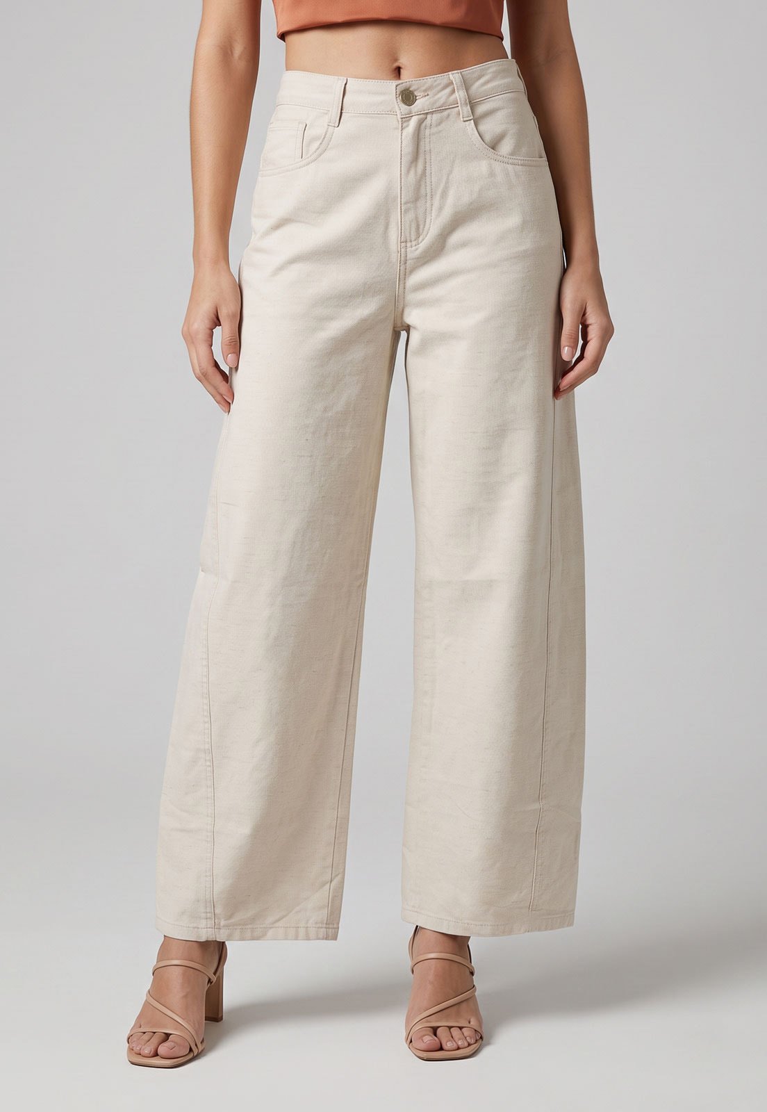 Calça Feminina Sawary Balloon Bege
