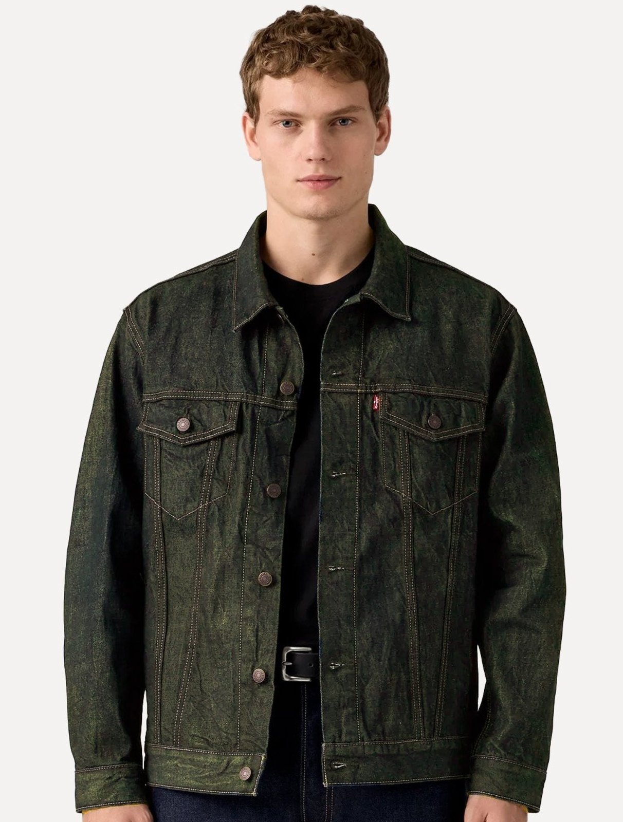 Jaqueta Levis Jeans Masculina Trucker Relaxed Verde