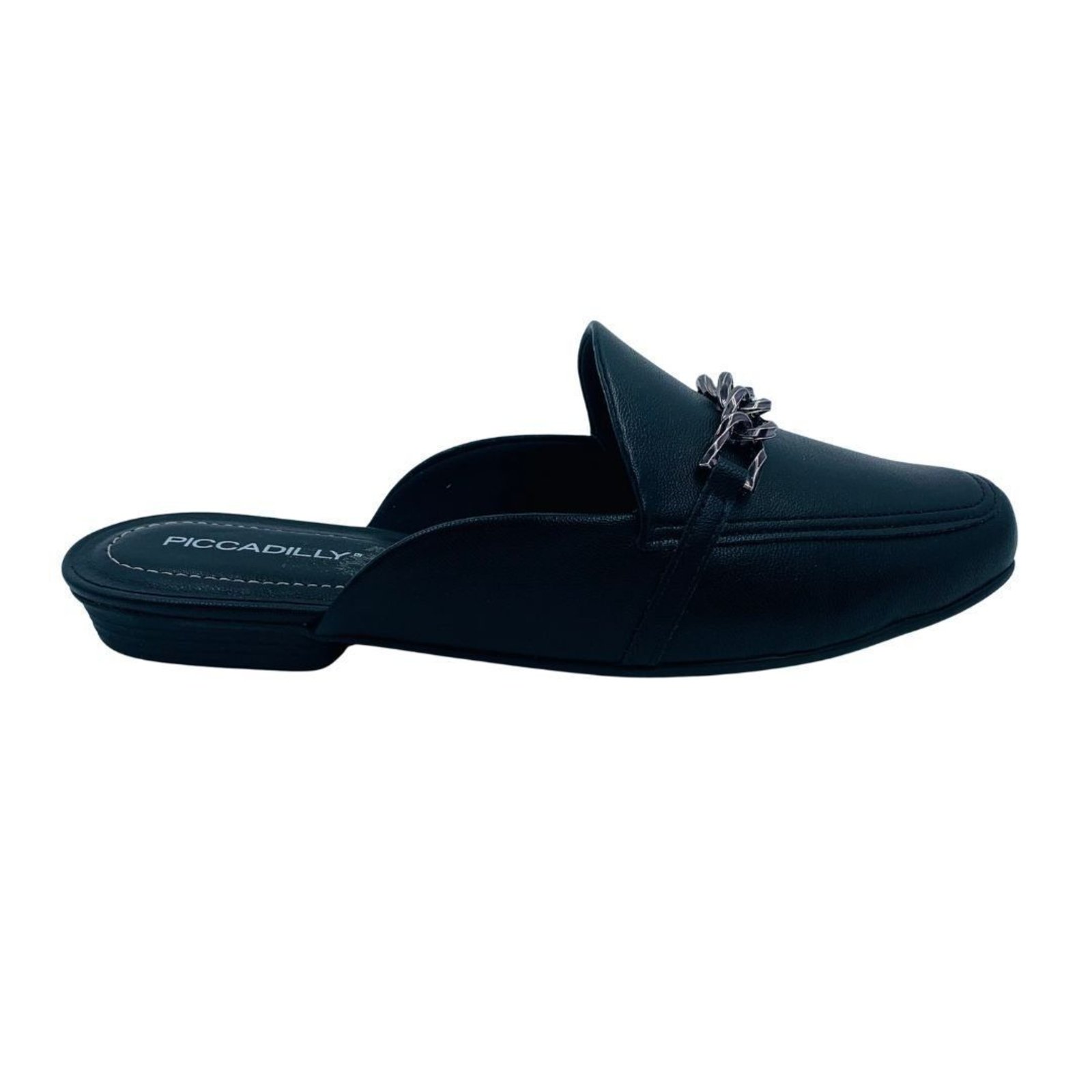 Mule Piccadilly com Corrente Preto 250252 – Preto – piccadilly