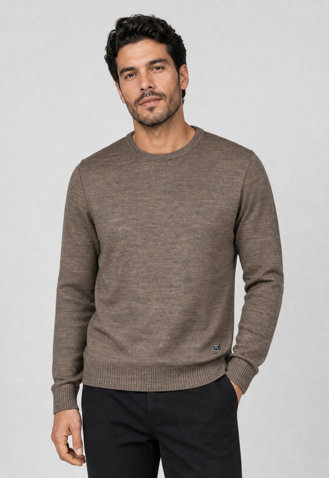 Suéter Tricot Masculino Volcom Hodad Marrom