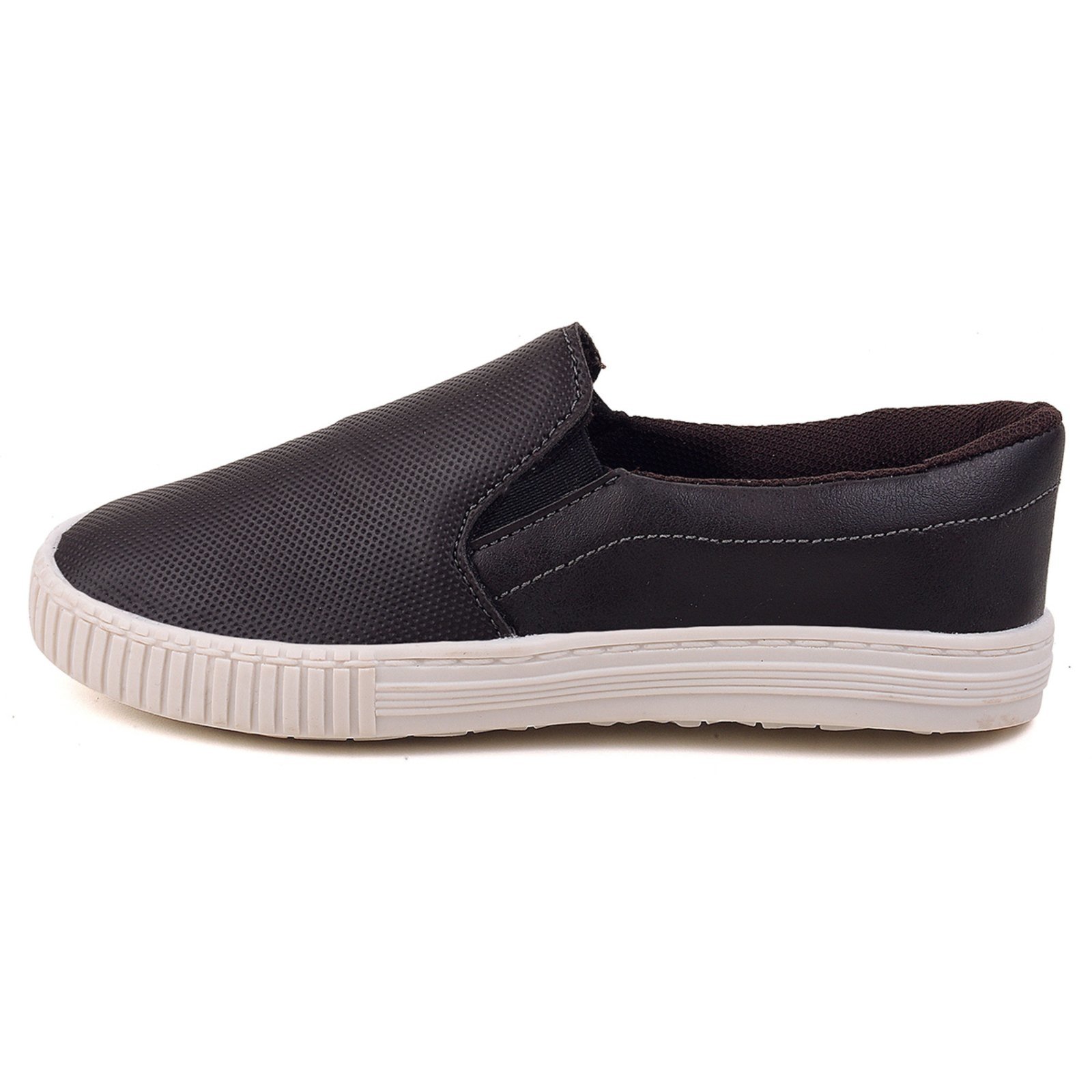 Vista 3 Infantil - Sapatilha Iate Café Slip On Meninos Casual CALCADOS LGHT LIGHT marrom CALCADOS LGHT LIGHT marrom