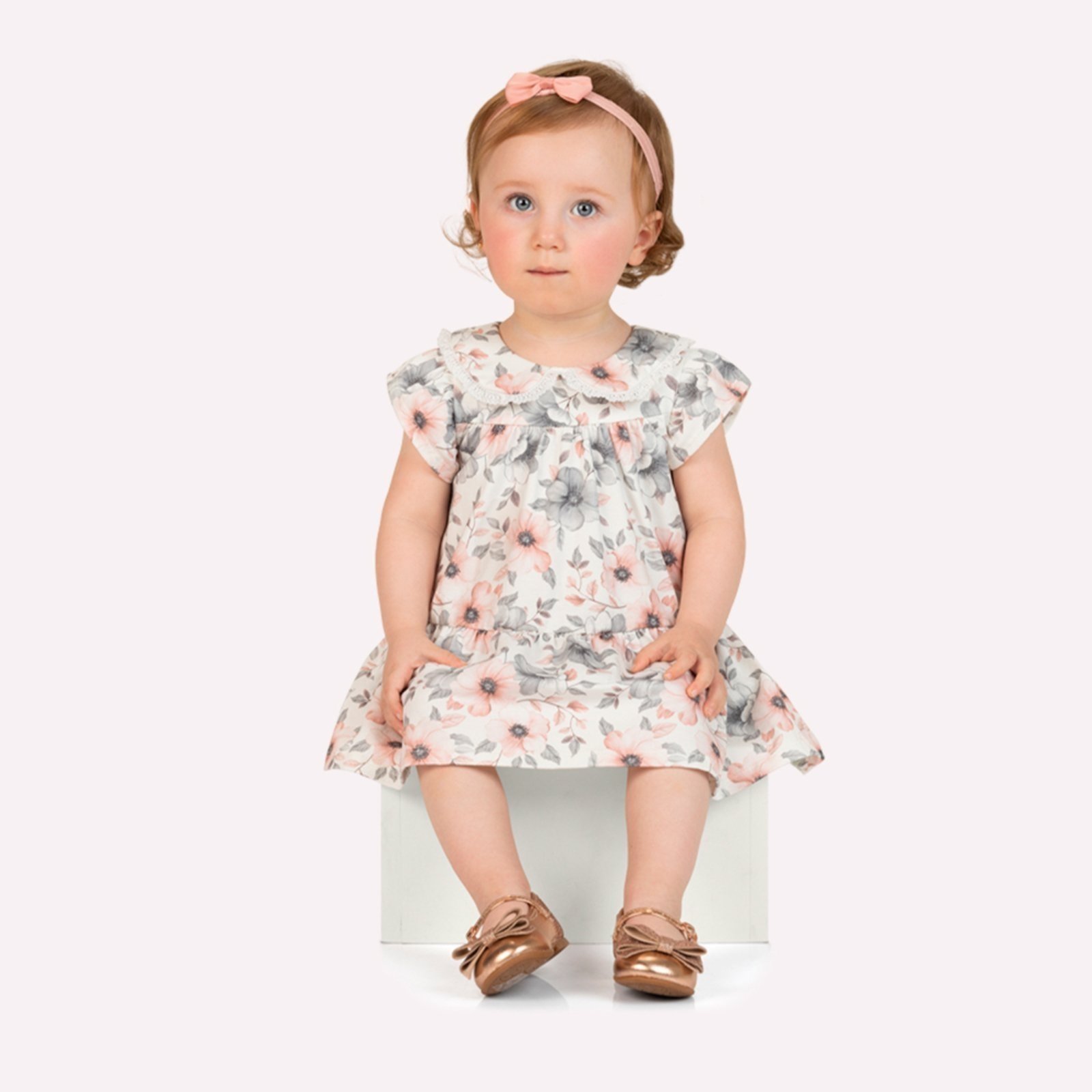 Infantil - Vestido com Calcinha Menina Flores Milon