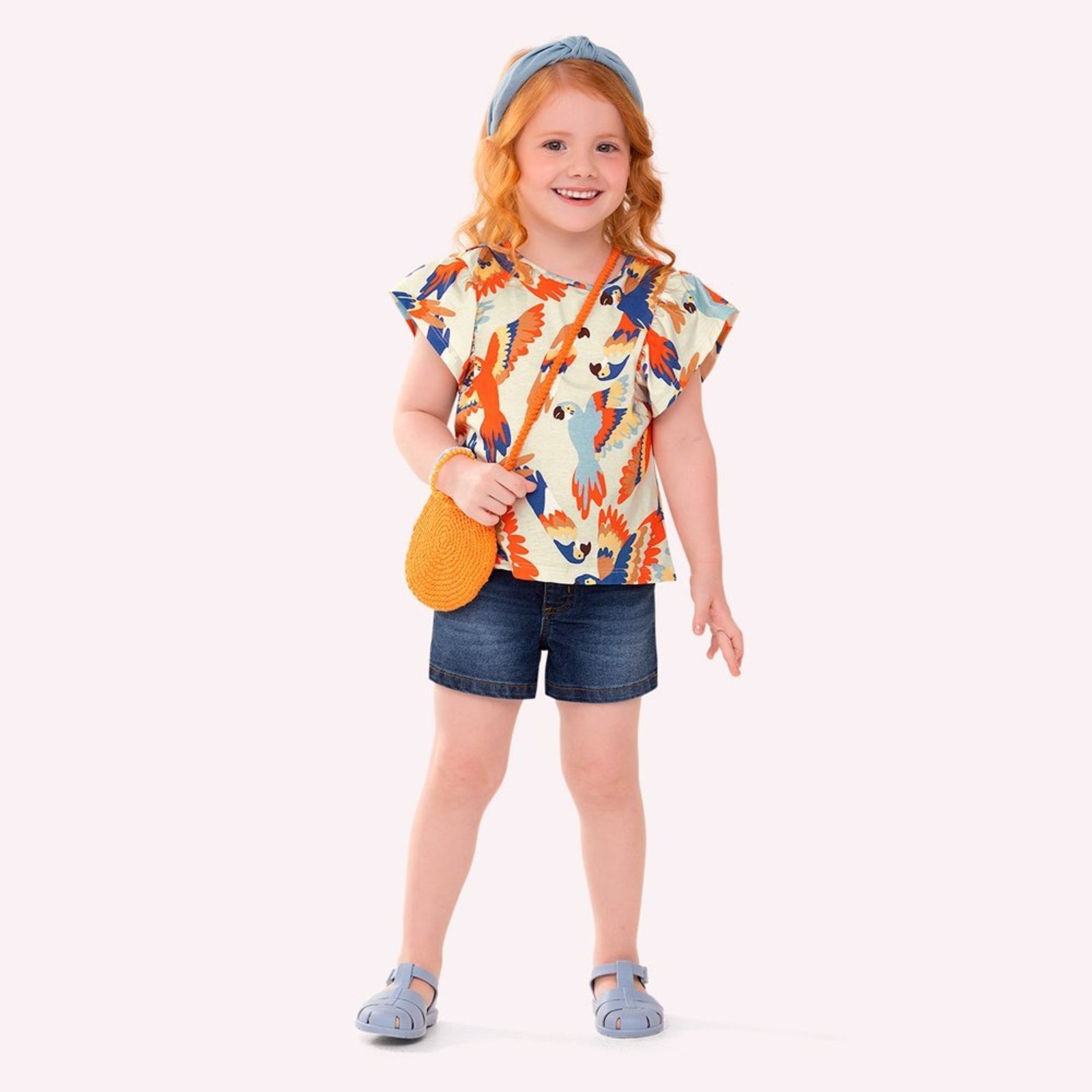 Infantil - Blusa Menina Araras Nanai