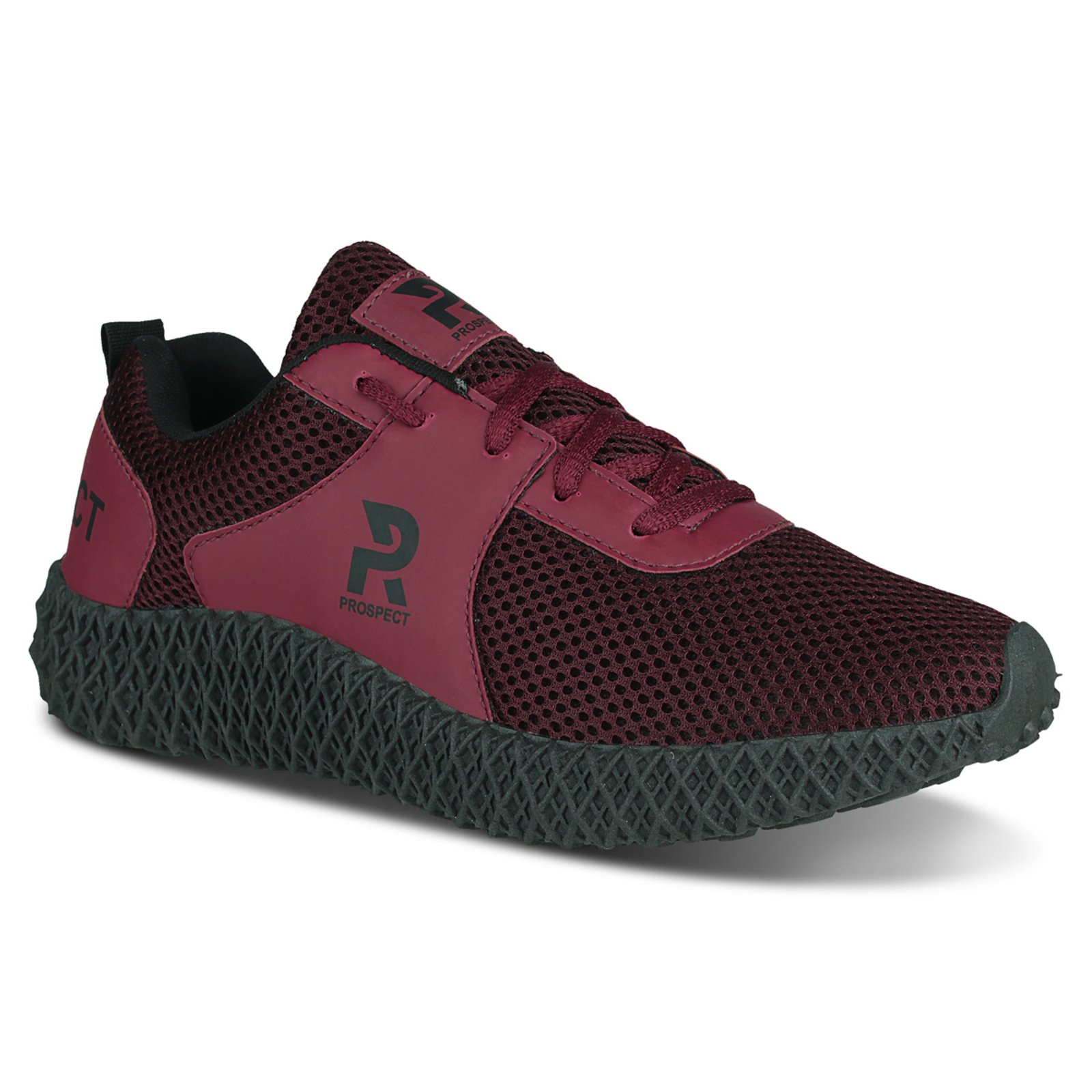 Vista 3 Tênis Prospect Fly Masculino Academia Treino Running Bordô vinho vinho