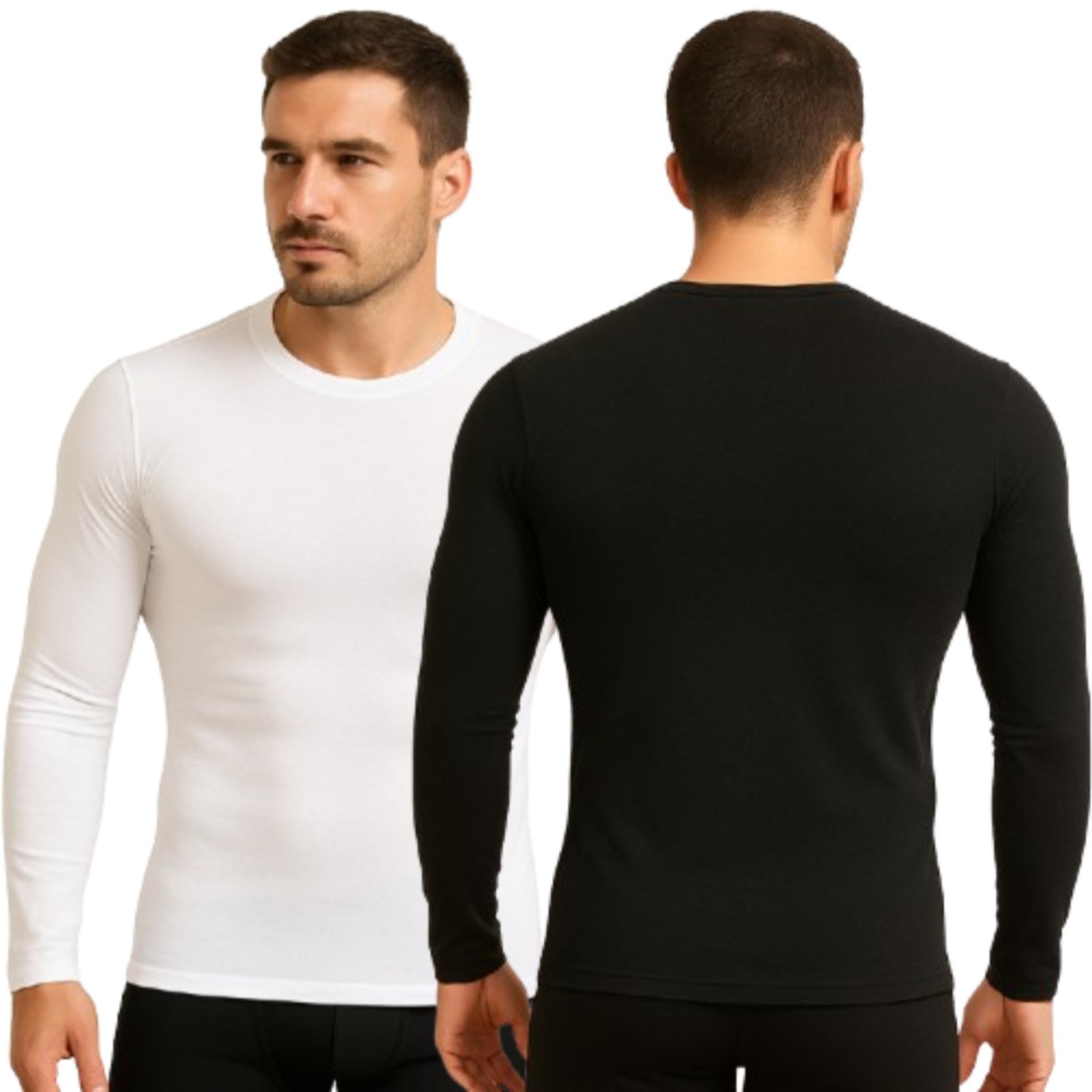 Kit 2 Camisa Manga Longa UV Reflexo Íntimo Proteção Solar Preto e Branco