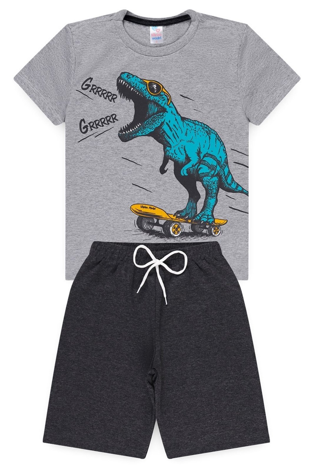 Infantil - Conjunto Verão Masculino Dino Skate