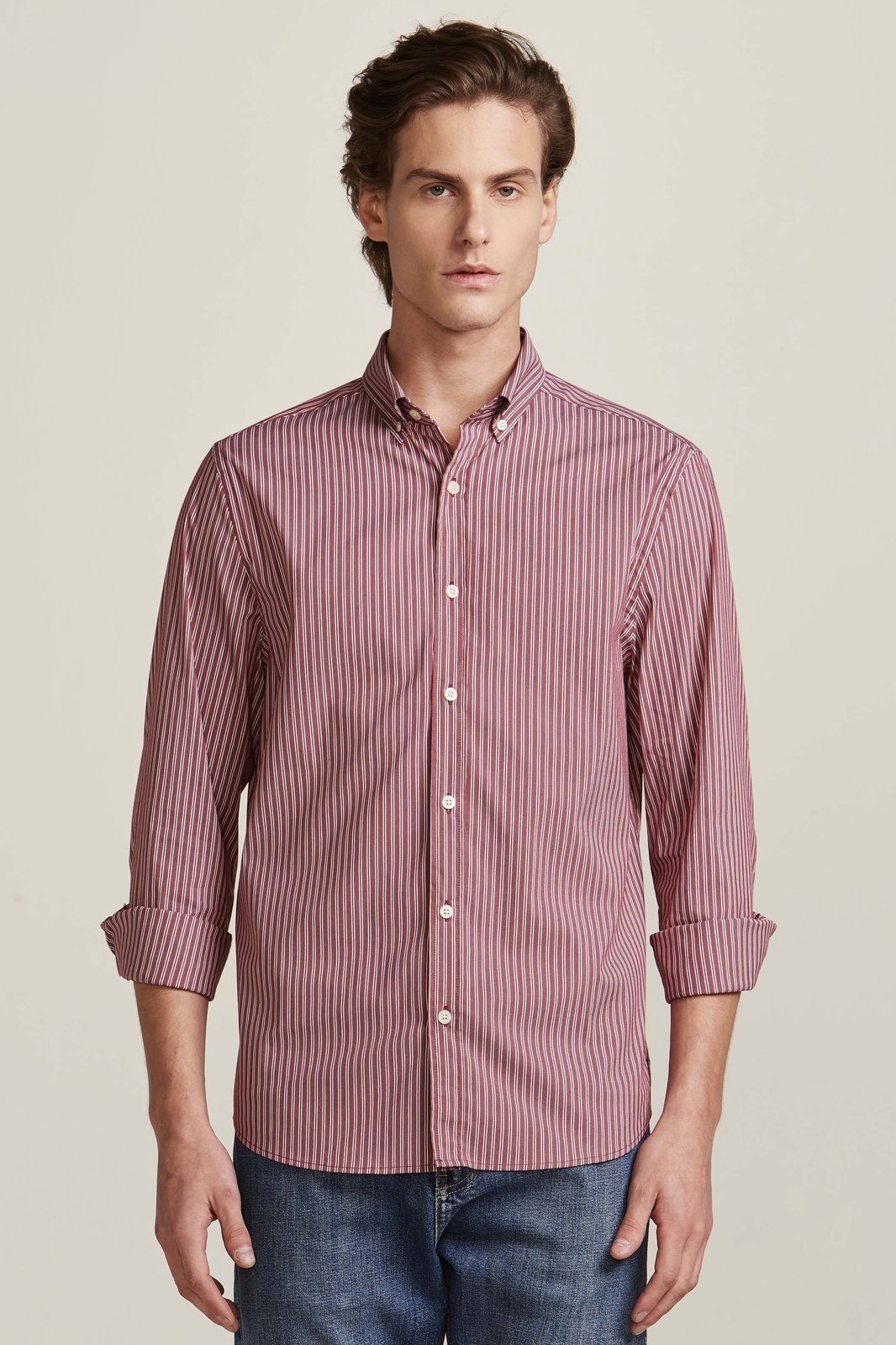 Camisa Bd Poliamida Listras Vinho Zapälla Vinho
