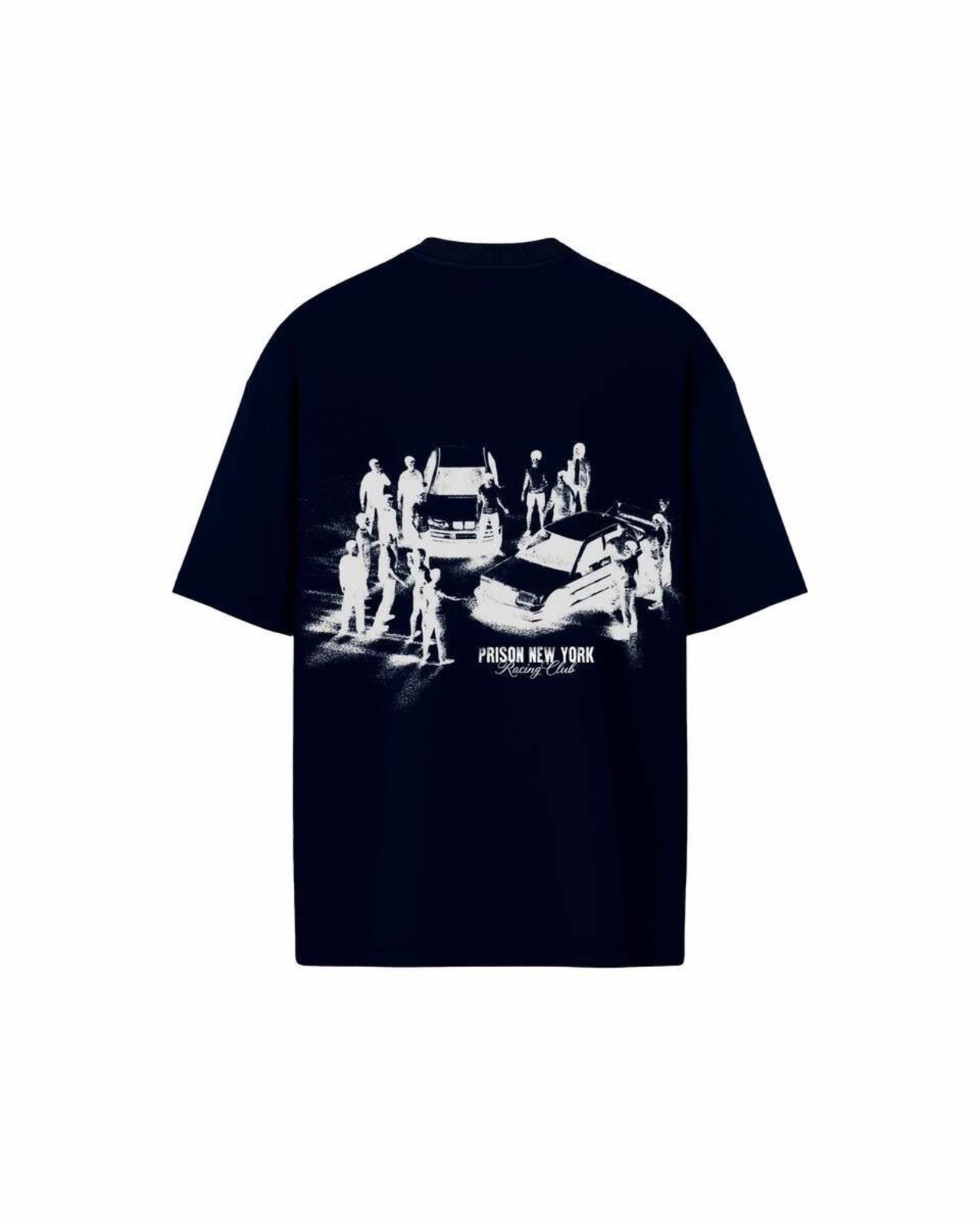 Camiseta oversized racing club prison azul marinho