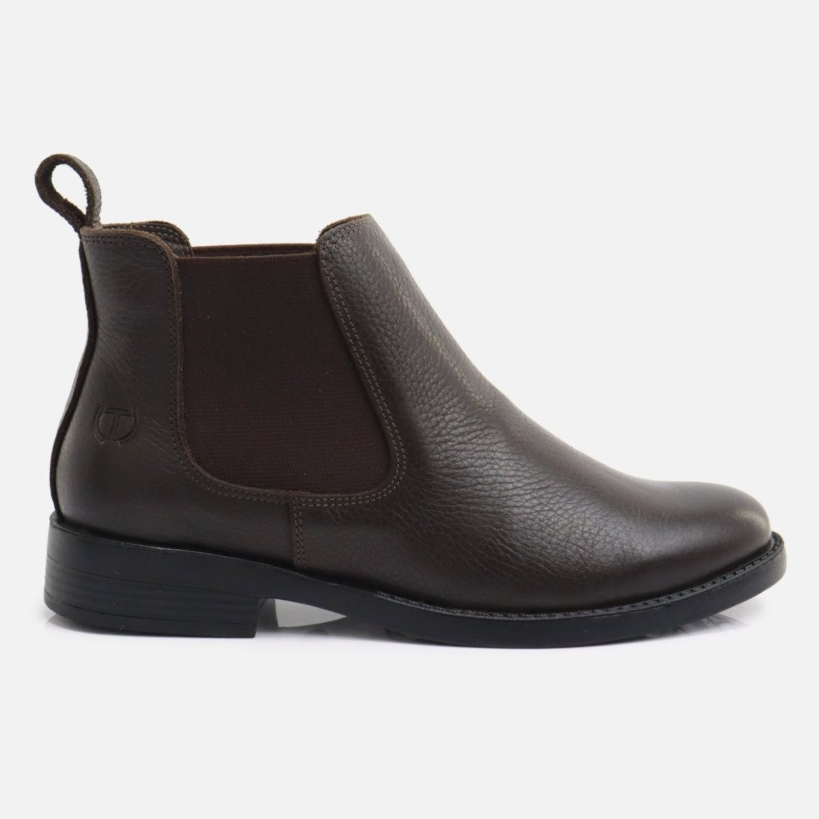 Bota Botina Feminina Couro Legitimo Western Country Conforto Qualidade Palmilha em PU E Solado Antiderrapante Café