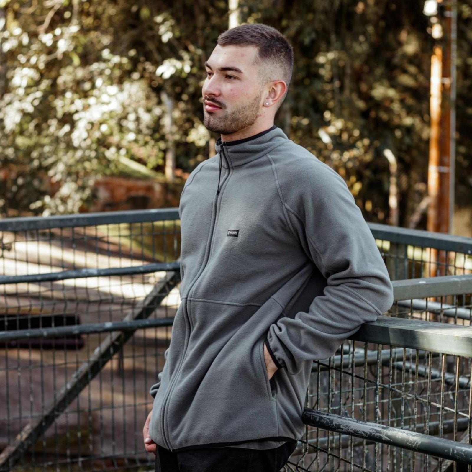 Jaqueta Fleece HUPI Masculina Grafite Grafite