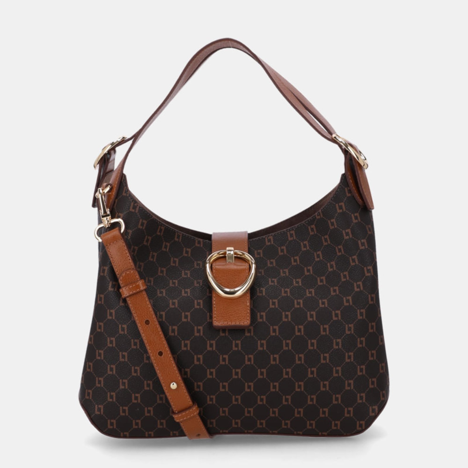 Bolsa Tote Grande Monograma Ll Mocca - 2000706 Luz da Lua