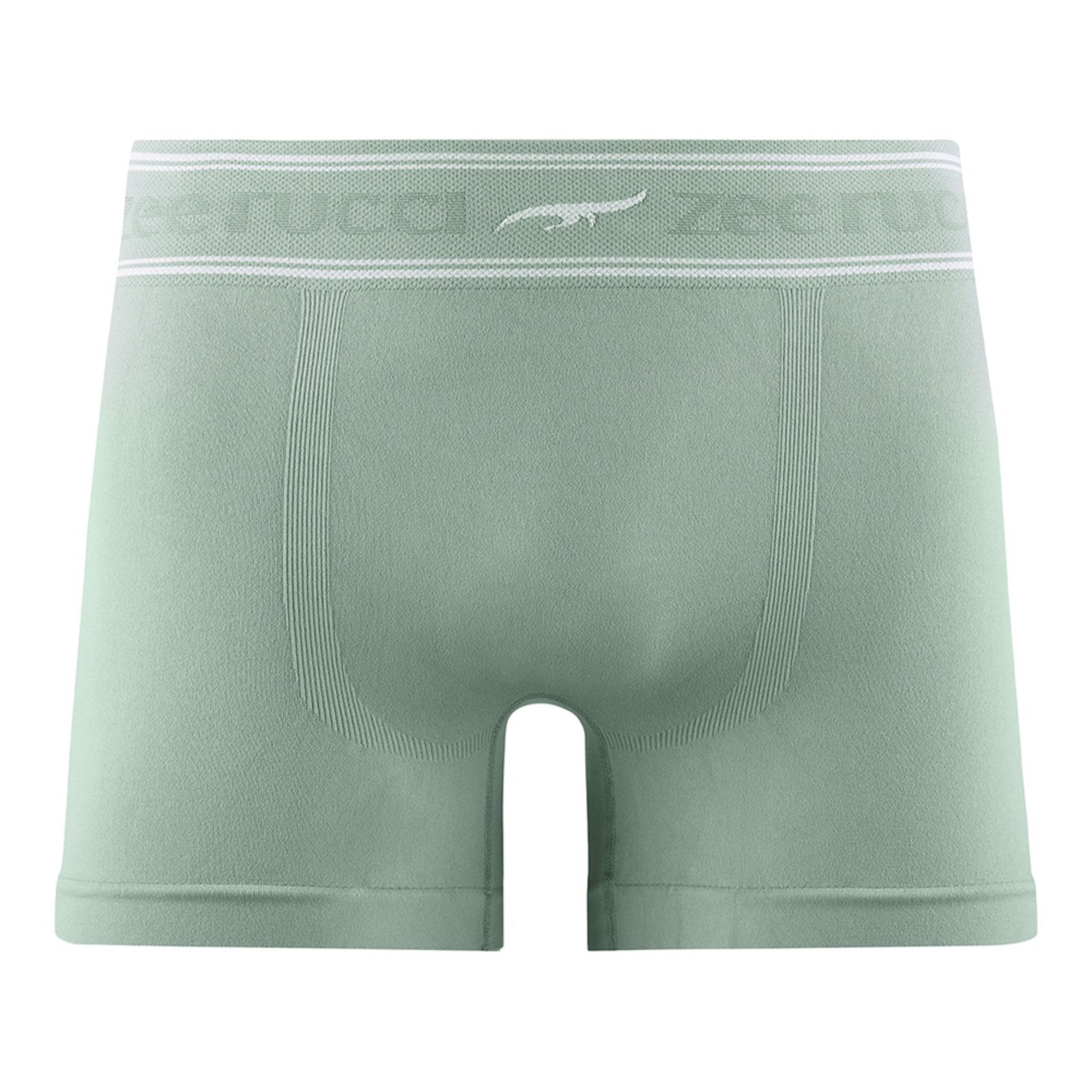 Cueca Boxer com Cós Listrado Sem Costura Verde Grigio Zee Rucci