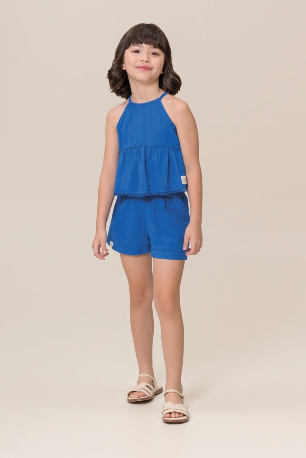 Infantil - Conjunto Bugbee Blusa e Shorts Tecido Cambraia