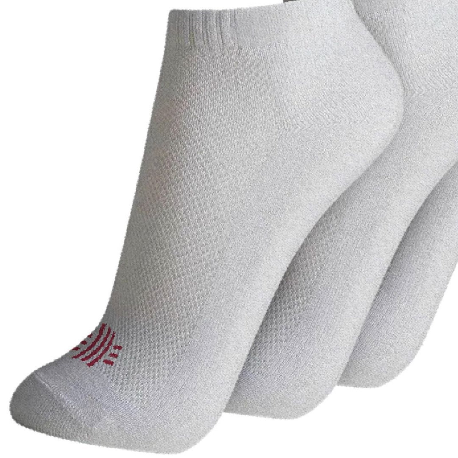 Vista 3 Kit 3 Pares de Meias Soquetes Brancas Somellos Macia Di Nuevo branco Di Nuevo branco