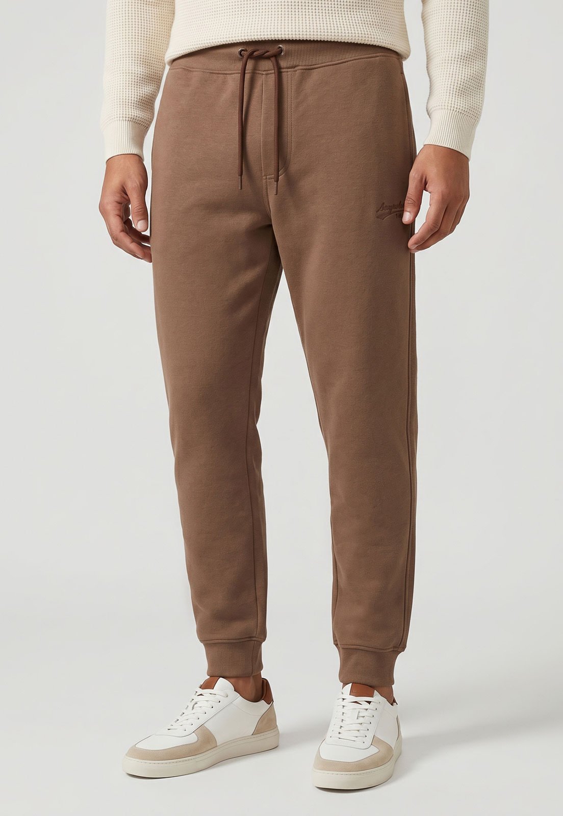 Calça de Moletom Masculina Aeropostale Jogger Marrom