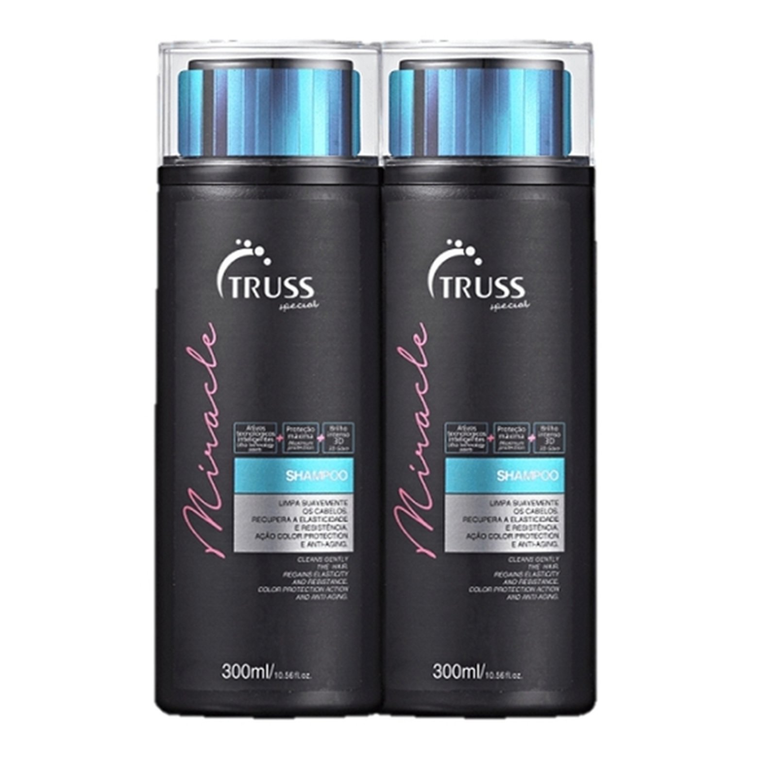 Vista 2 Truss Miracle Shampoo 300ml 2 Unidades multicolorido Truss multicolorido