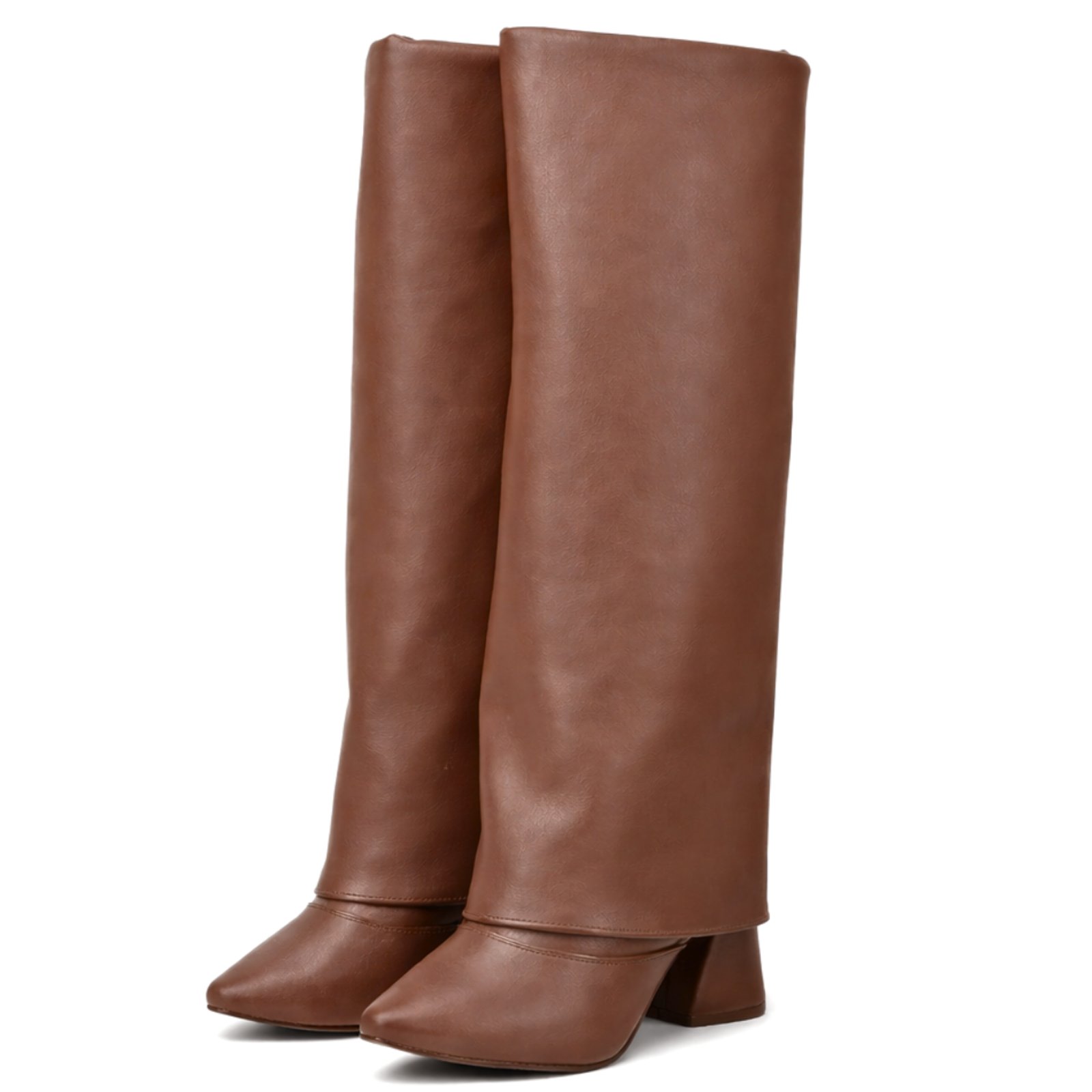 Bota Capa Flor da Pele Em Napa Cacau Salto Geométrico