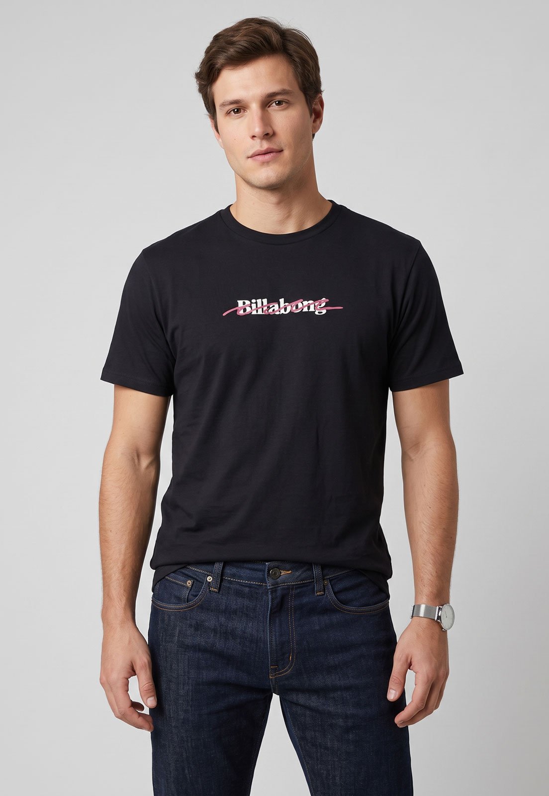 Camiseta Masculina Billabong Tripple Up Preta