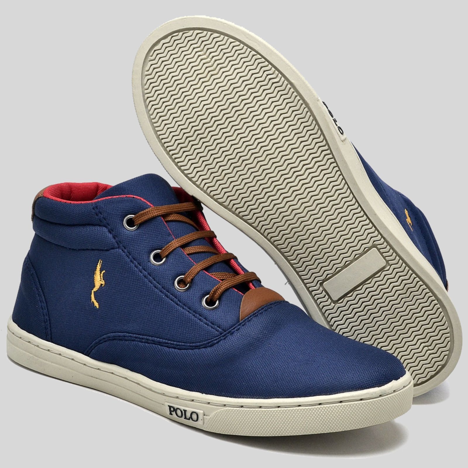 Vista 3 Infantil - Tênis Polo Blu Masculino Casual Cano Alto Botinha Azul azul blu Polo Blu azul blu