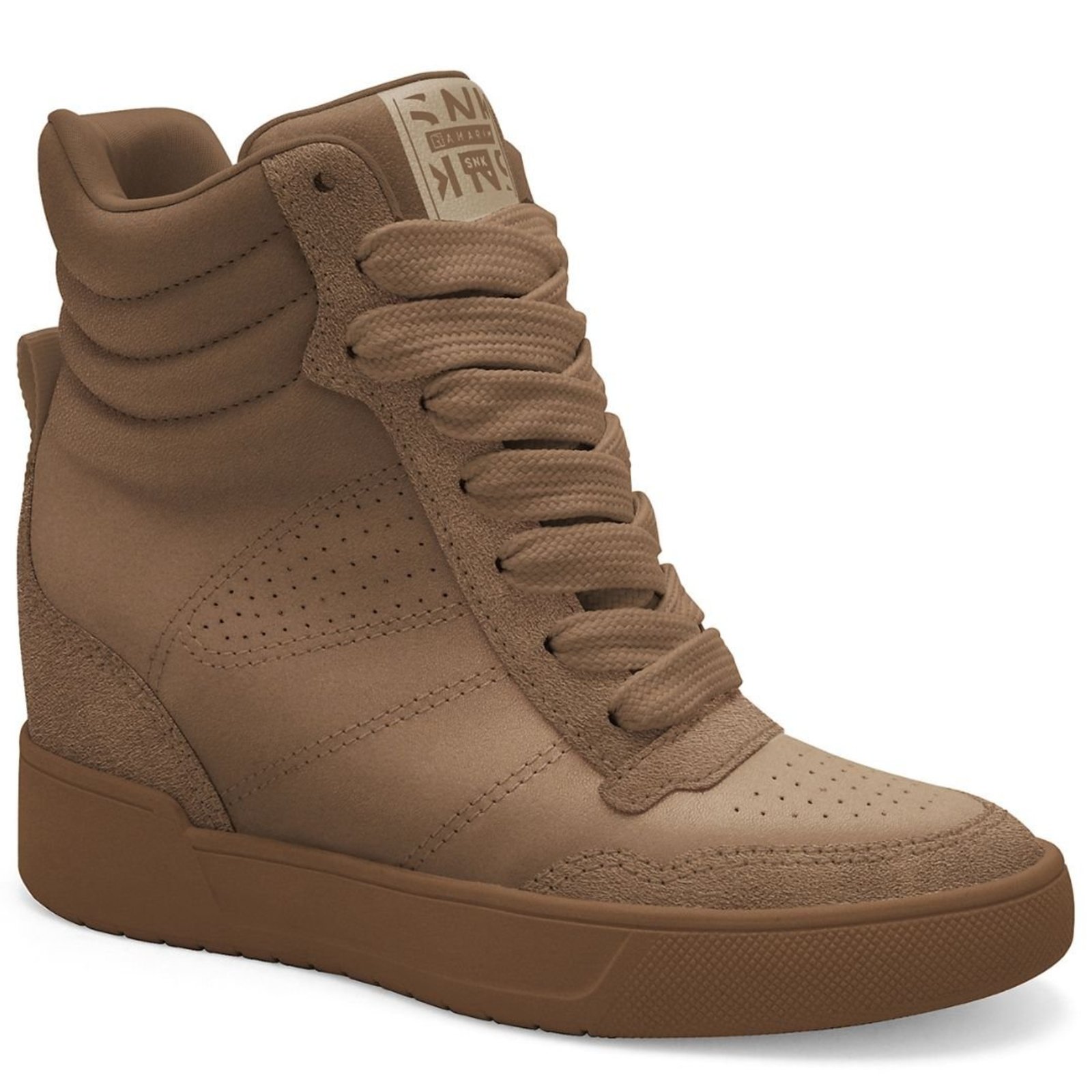 Bota Sneaker Anabela Embutida Ramarim 2591201-1 - Cacau
