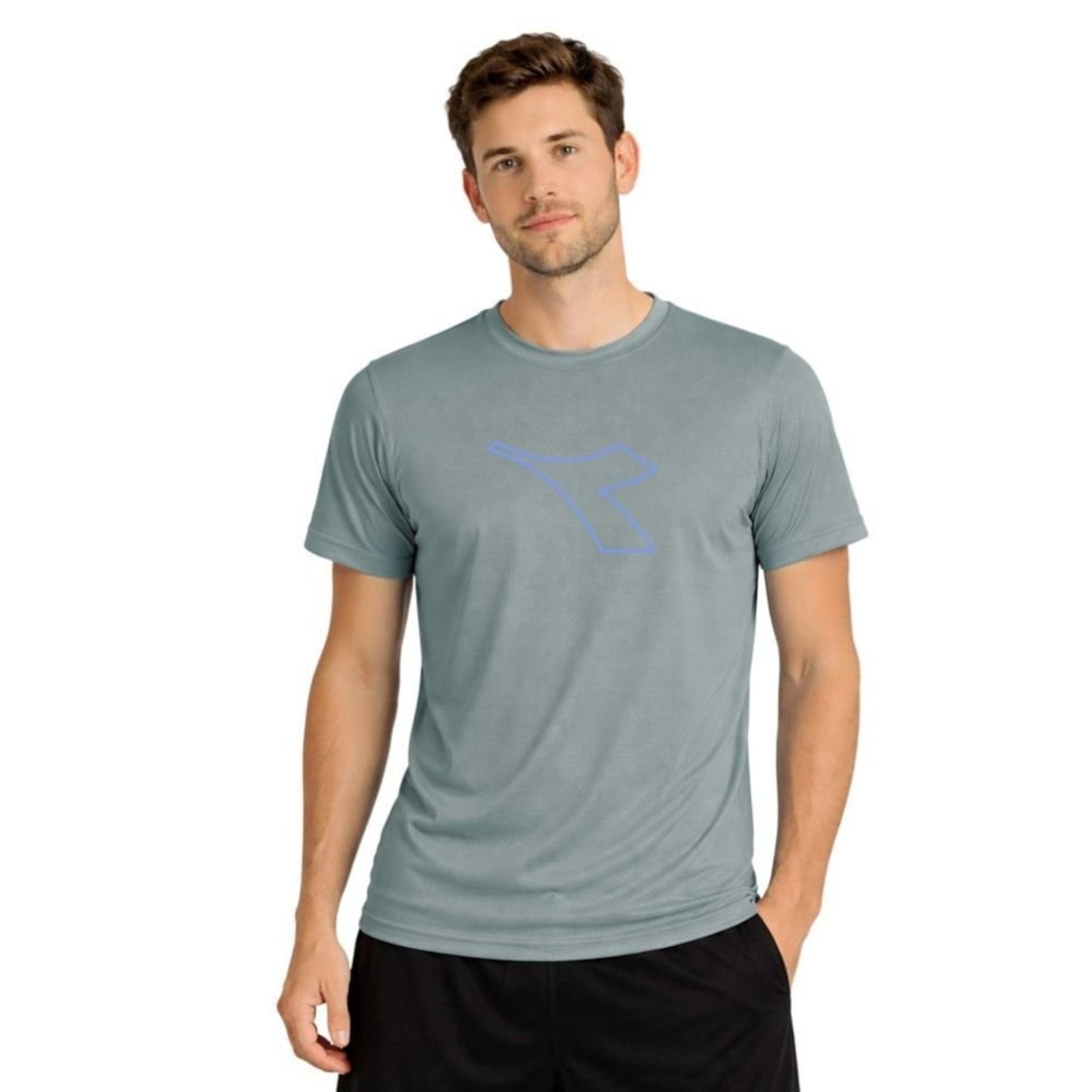 Camiseta Diadora Big Logo UNO Masculina - Cinza - Diadora