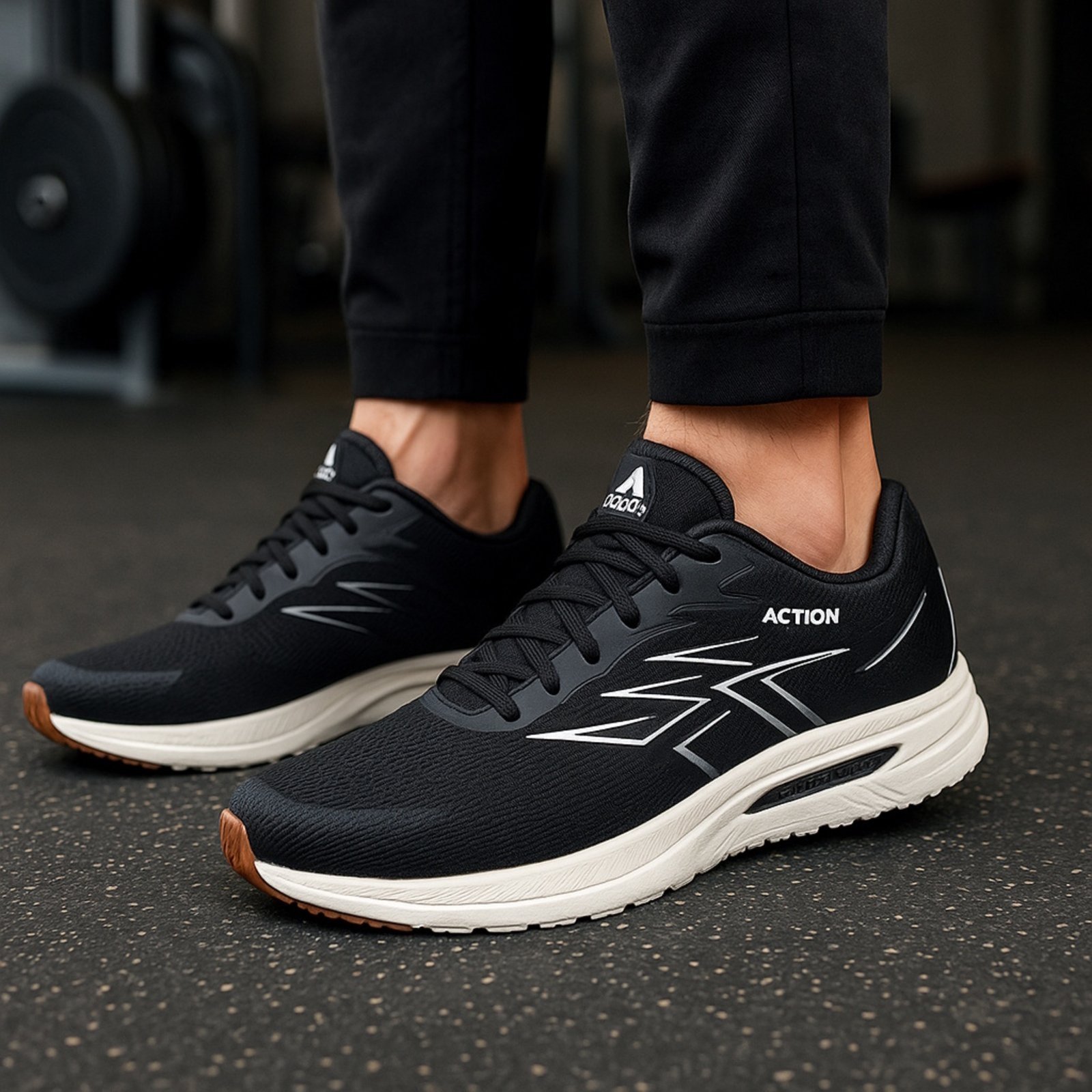 Tênis Masculino Academia Caminhada Leve Conforto Diário Respirável Preto