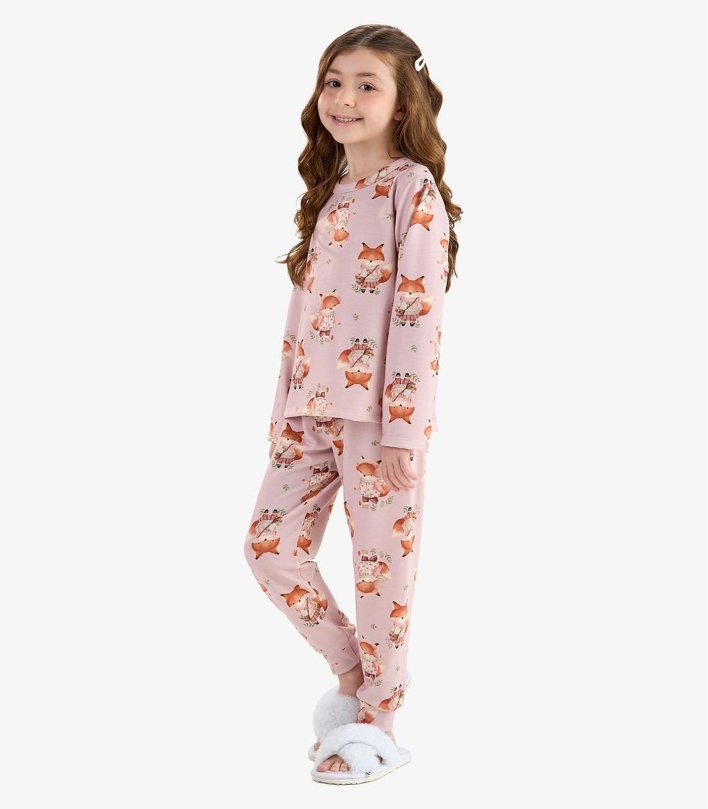 Pijama Malha Soft Touch Rovi Rosa