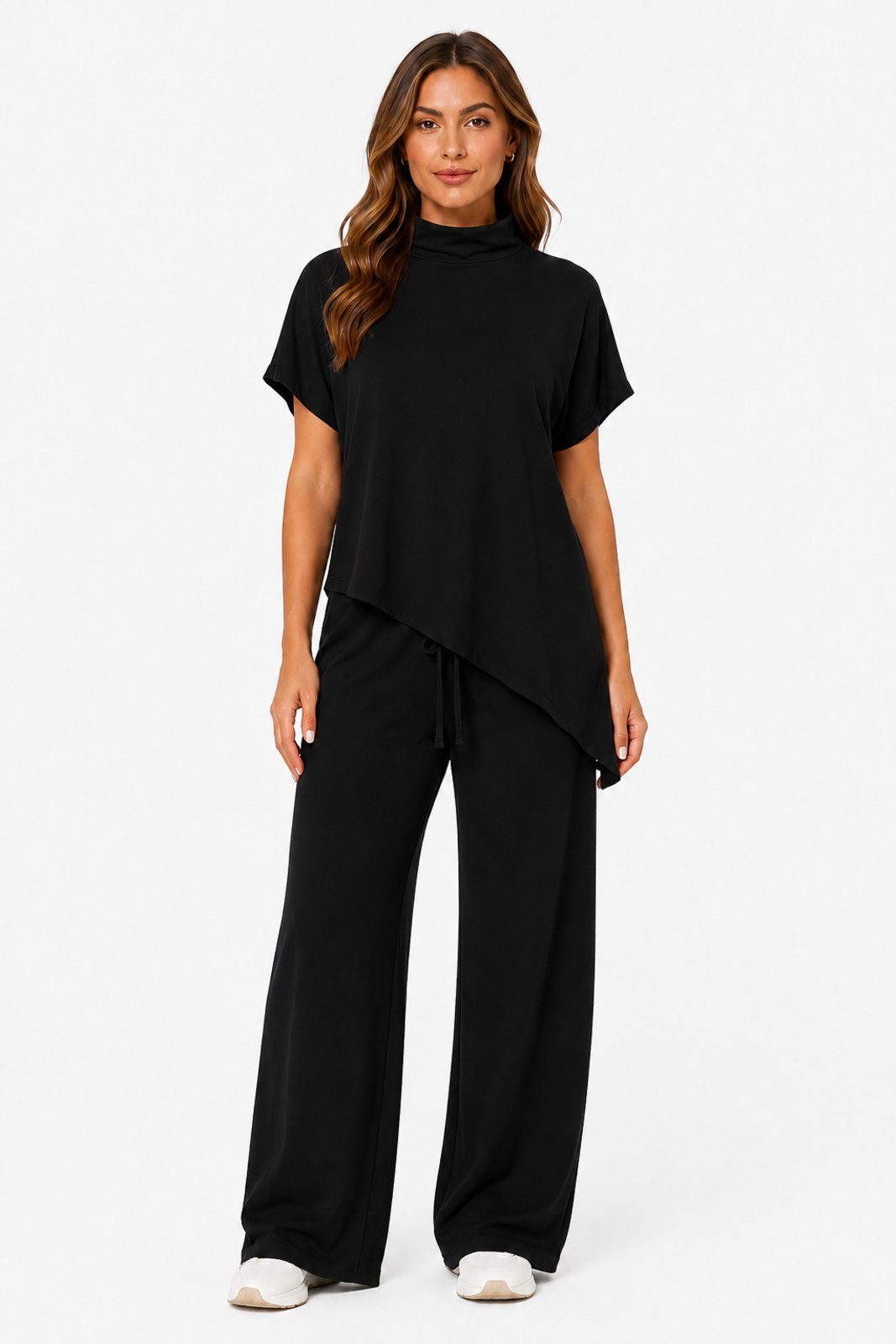 Conjunto Moletinho D Bell Outlet Fashion Soft Pantalona Preto