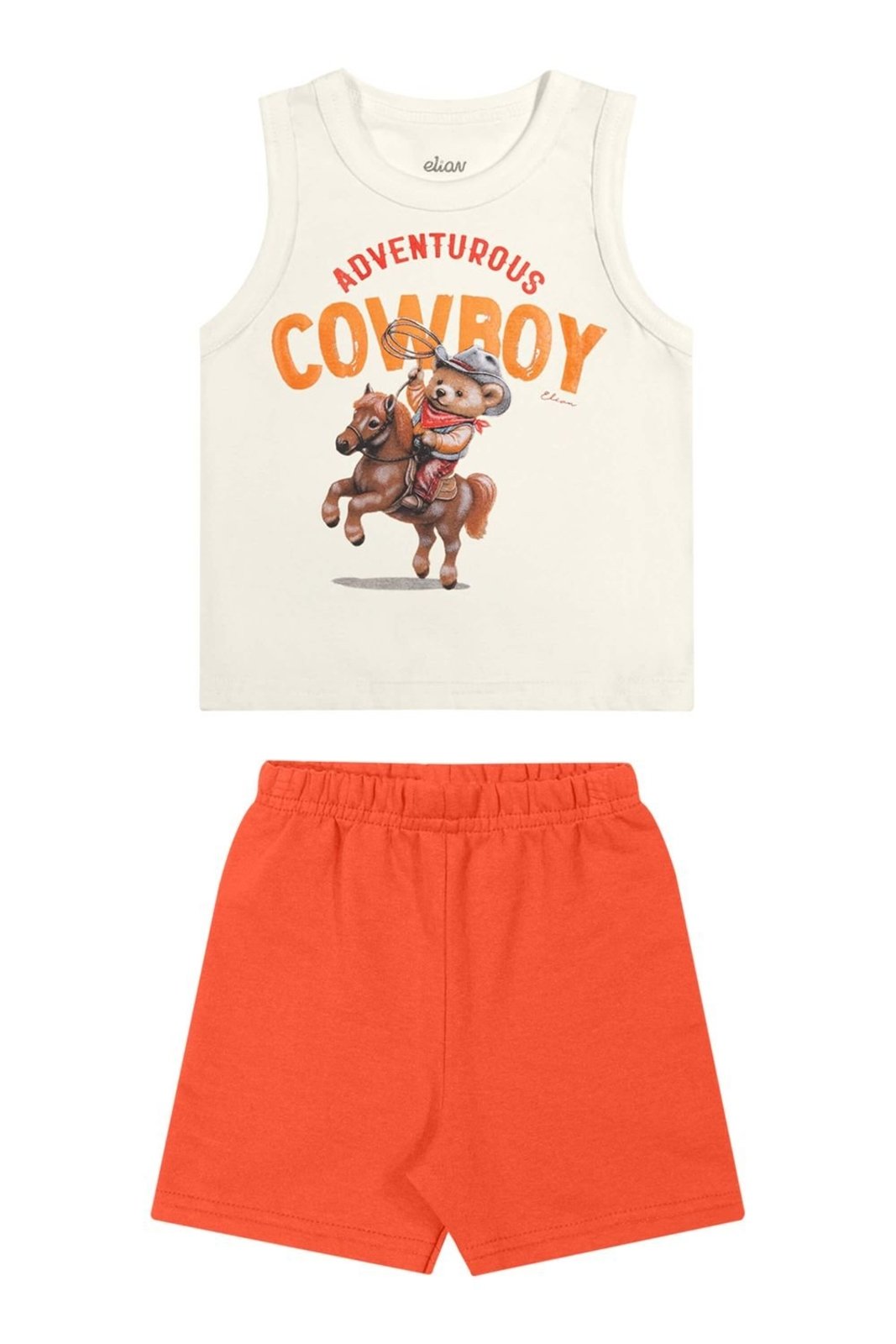 Infantil - Conjunto Menino Aventura Curto Elian Bege