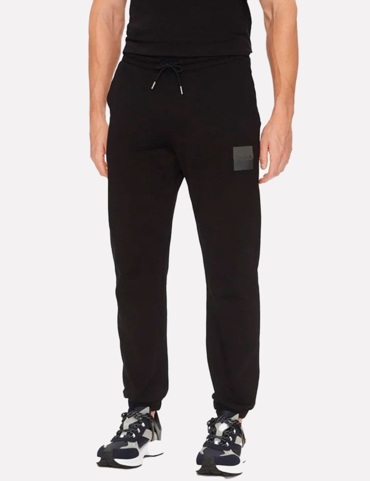 Calça Moletom Hugo Boss Masculina Regular Dusplitan Preta