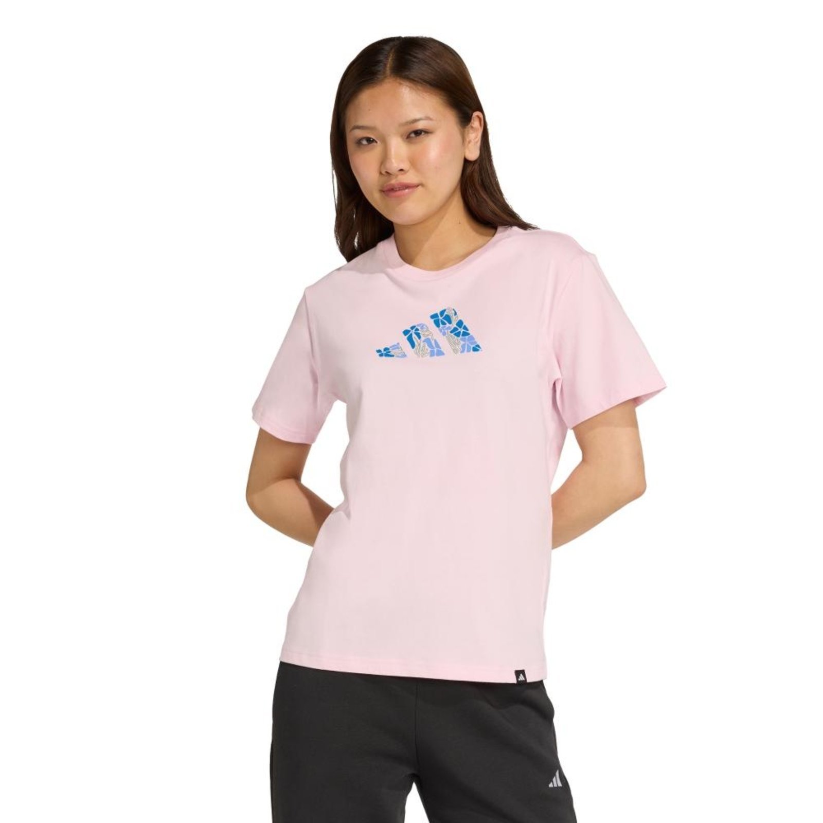 Camiseta Estampada Soft Side adidas Sportswear Rosa