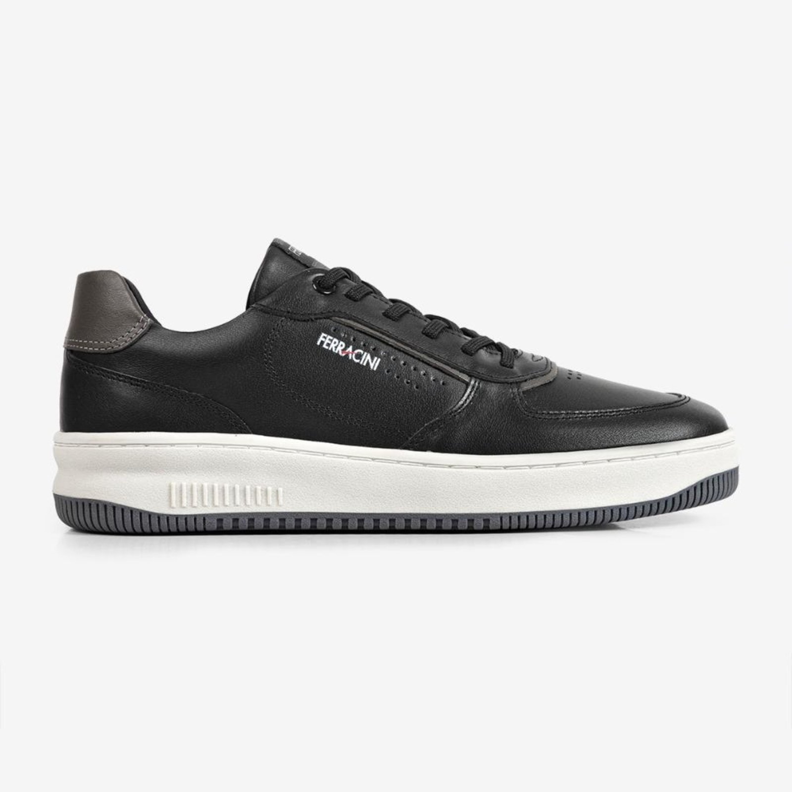 Tênis Masculino Ferracini Blur Preto Com Solado Bege Preto