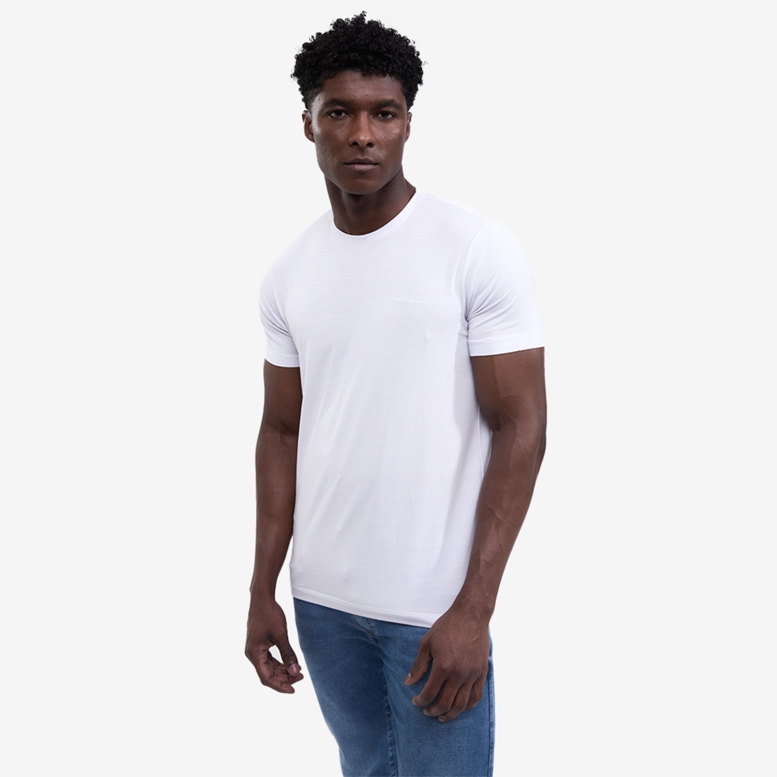 Camiseta Nautica Manga Curta Modal Branco