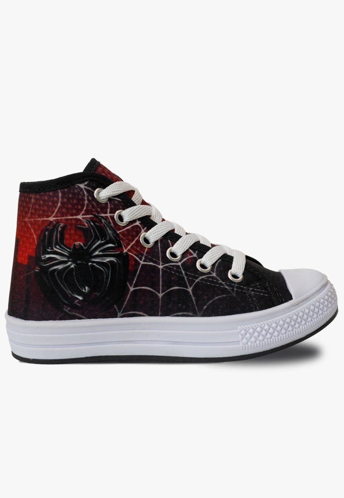 Vista 3 Infantil - Tenis Masculino Pop Star Cano Alto Pópidi Aranha preto Pópidí preto